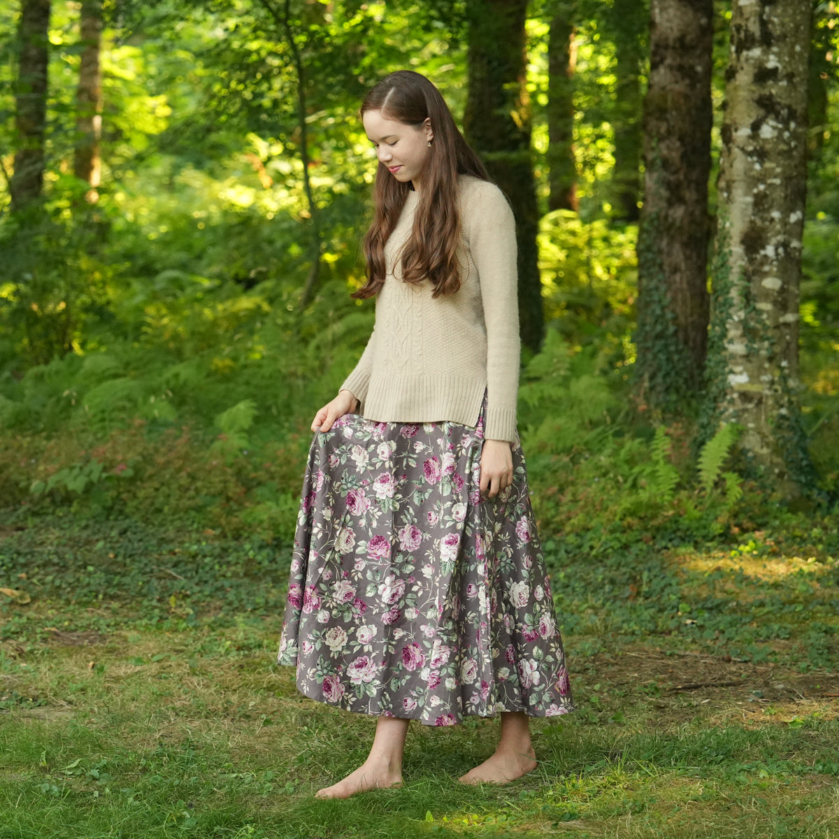 Vintage Rose Thick Circle Skirt