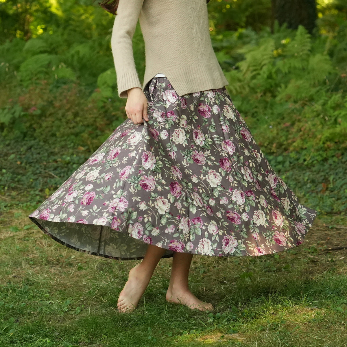 Vintage Rose Thick Circle Skirt
