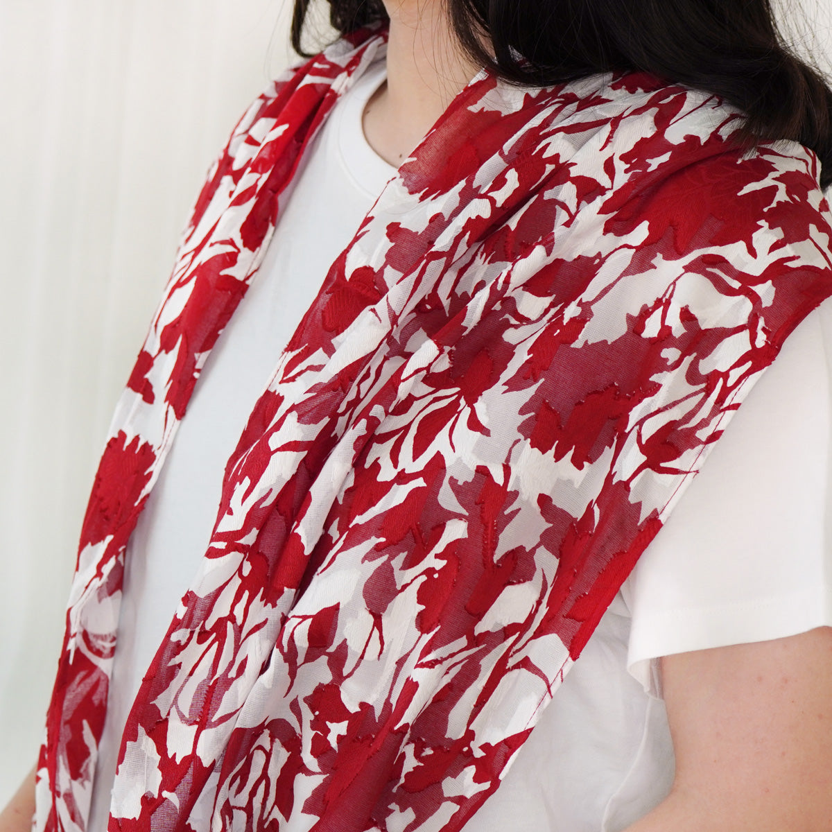 Large Floral Series Cotton Breathable Scarf - Japan