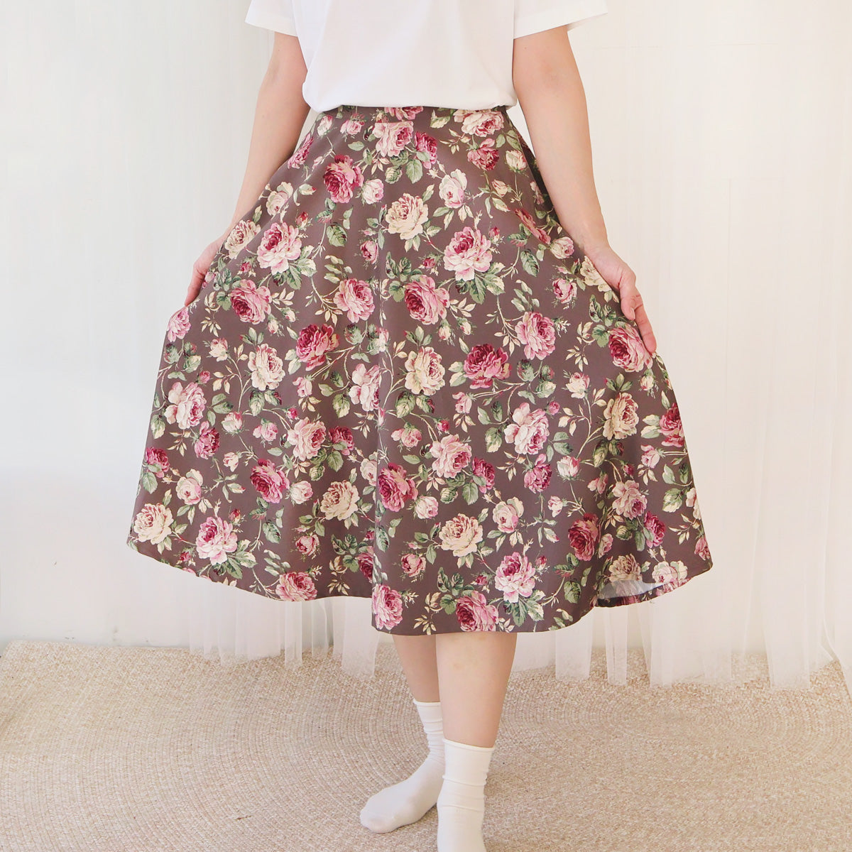 Vintage Rose Thick Circle Skirt