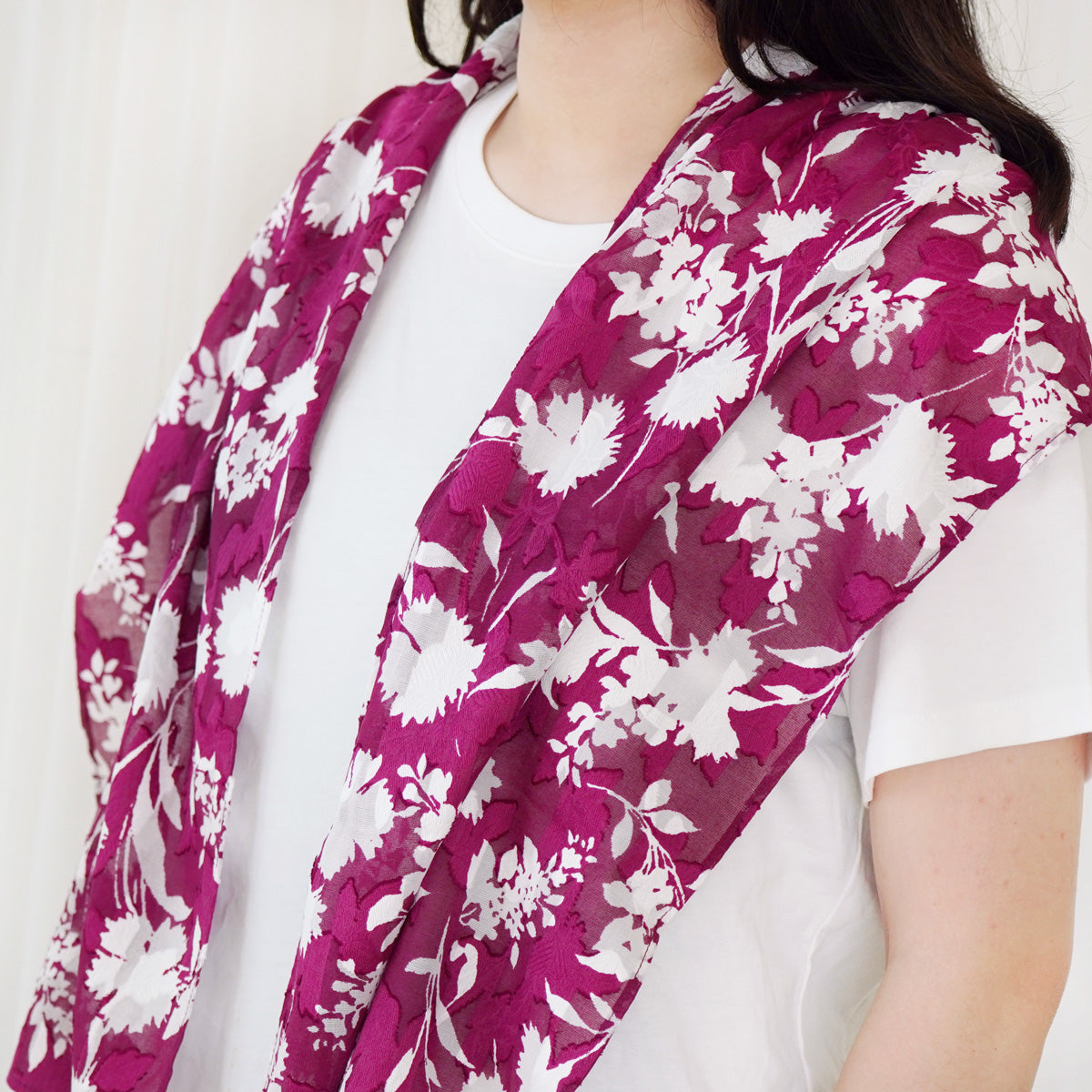 Large Floral Series Cotton Breathable Scarf - Japan