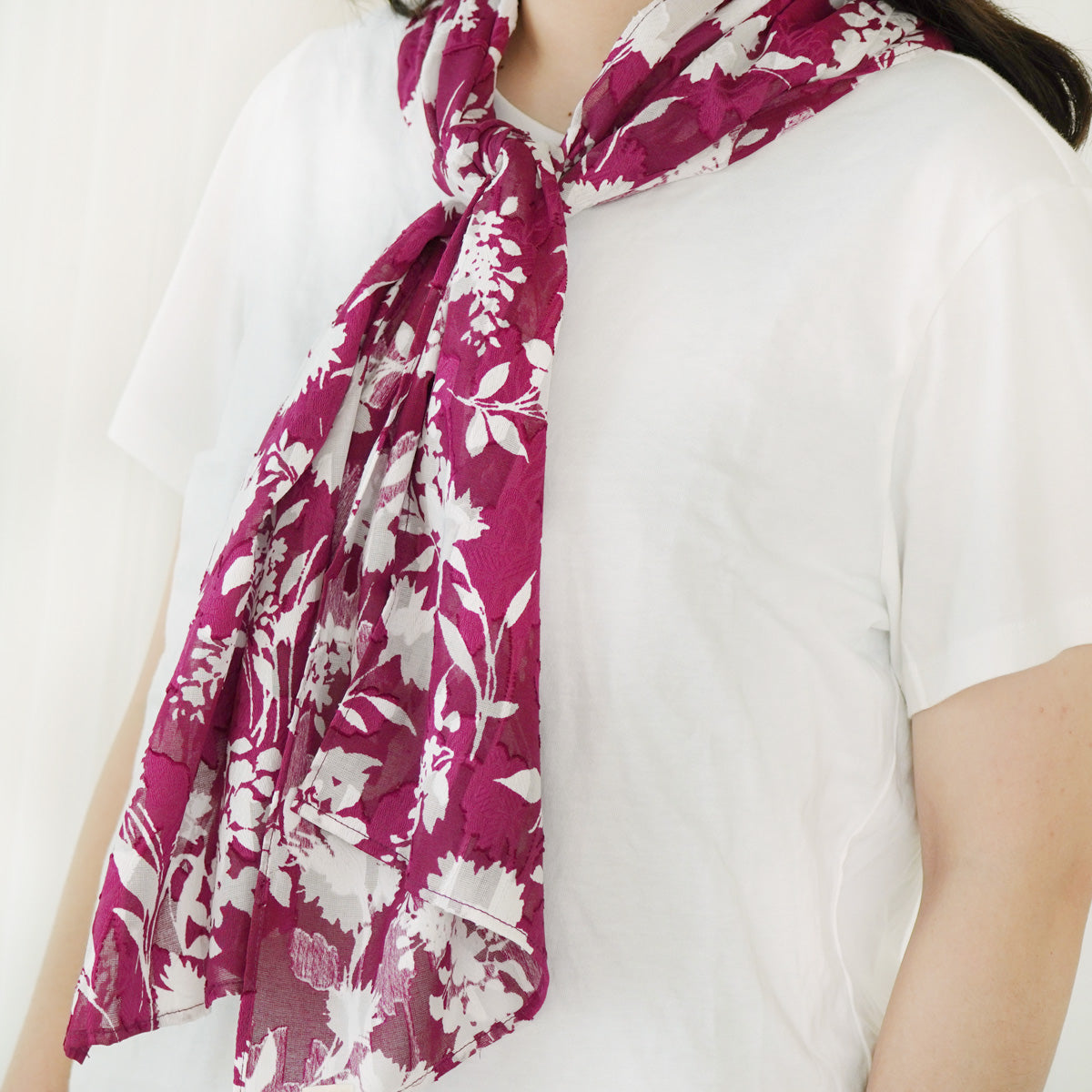 Large Floral Series Cotton Breathable Scarf - Japan