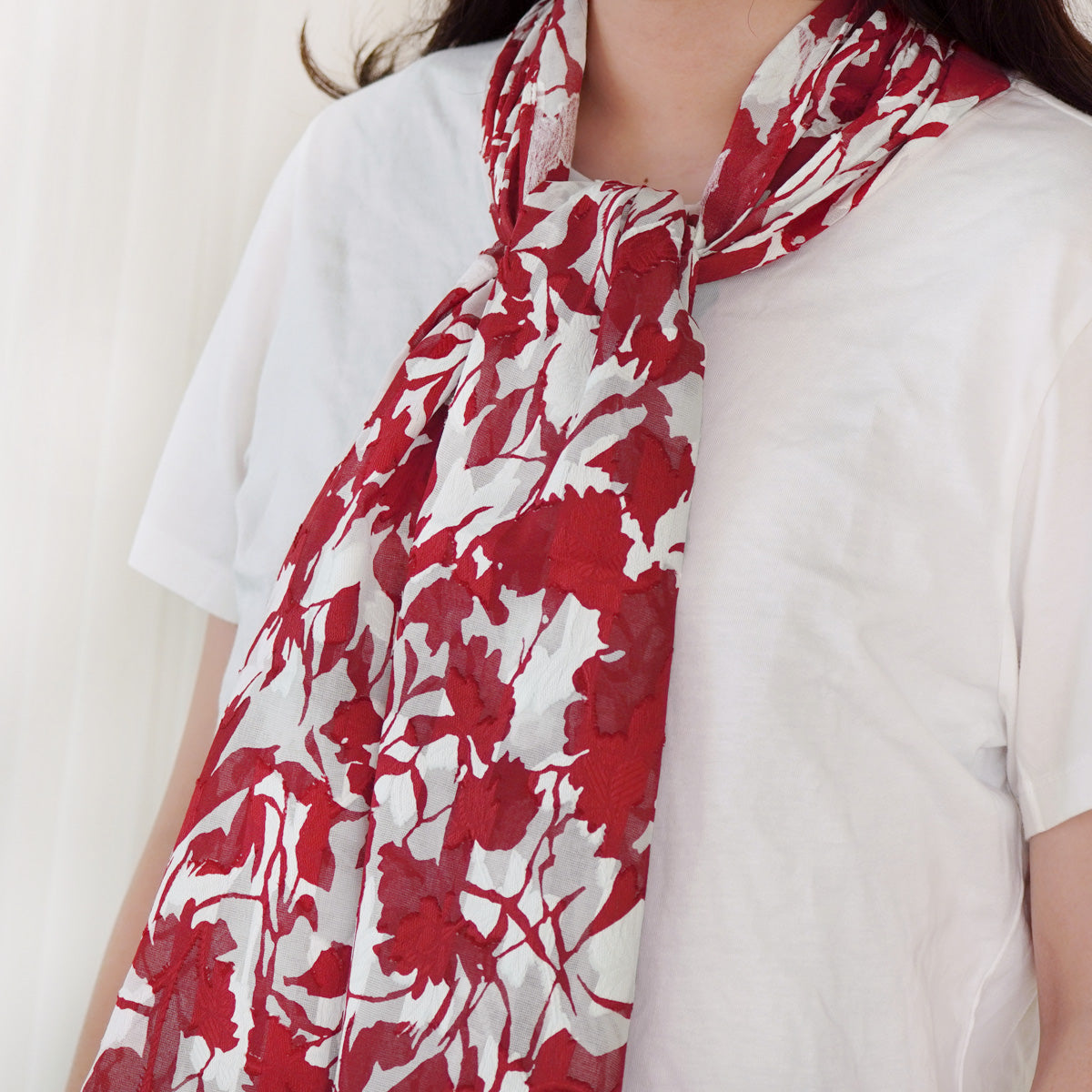Large Floral Series Cotton Breathable Scarf - Japan