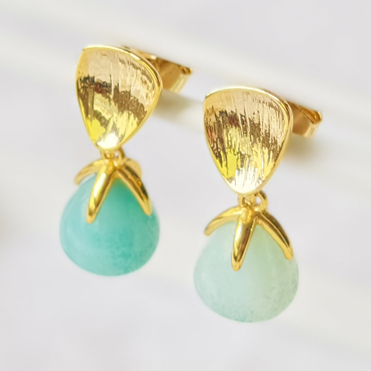 J3 Handmade Sterling Silver Gemstone Earrings-Korea