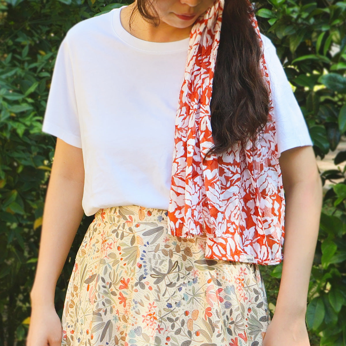 Large Floral Series Cotton Breathable Scarf - Japan