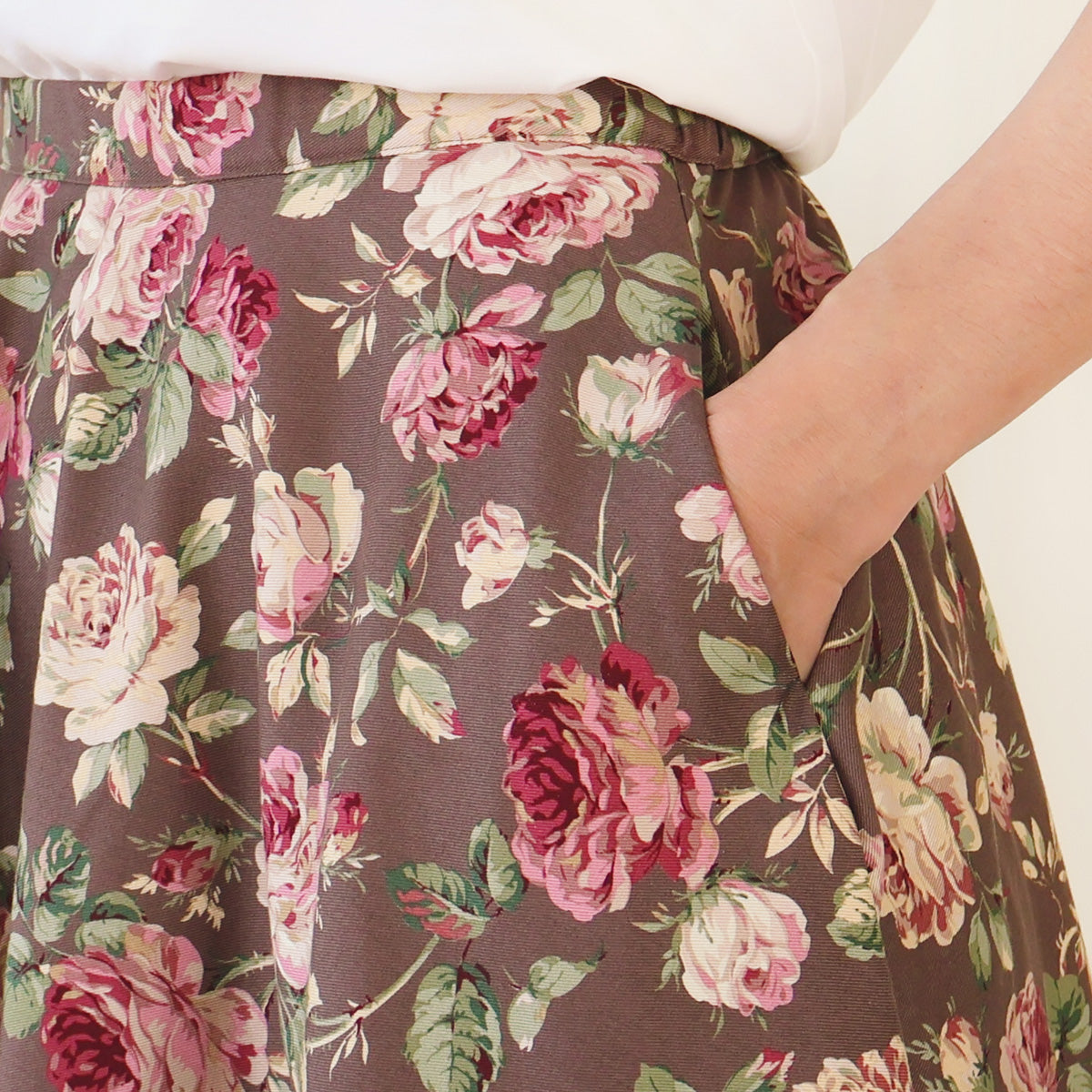 Vintage Rose Thick Circle Skirt