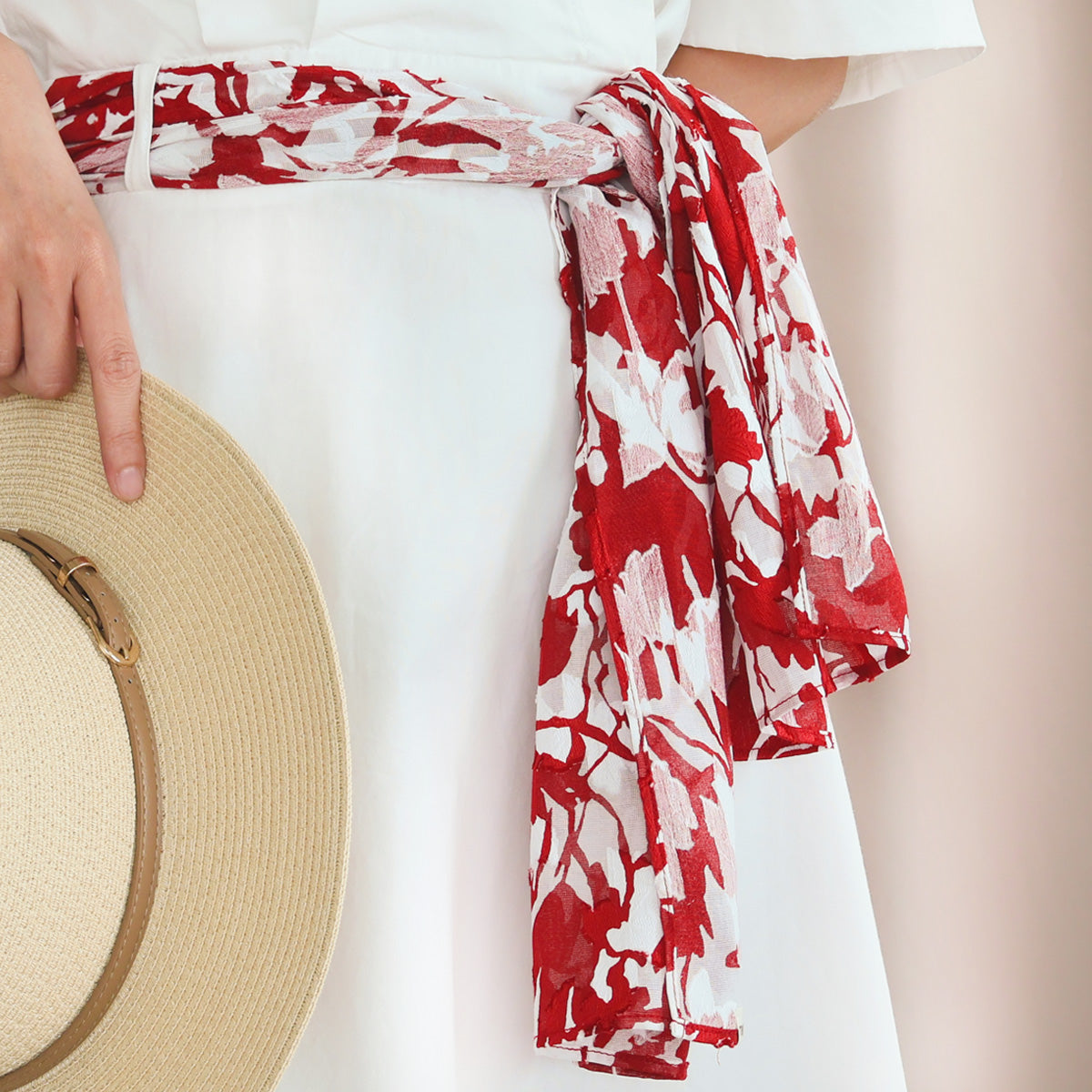 Large Floral Series Cotton Breathable Scarf - Japan