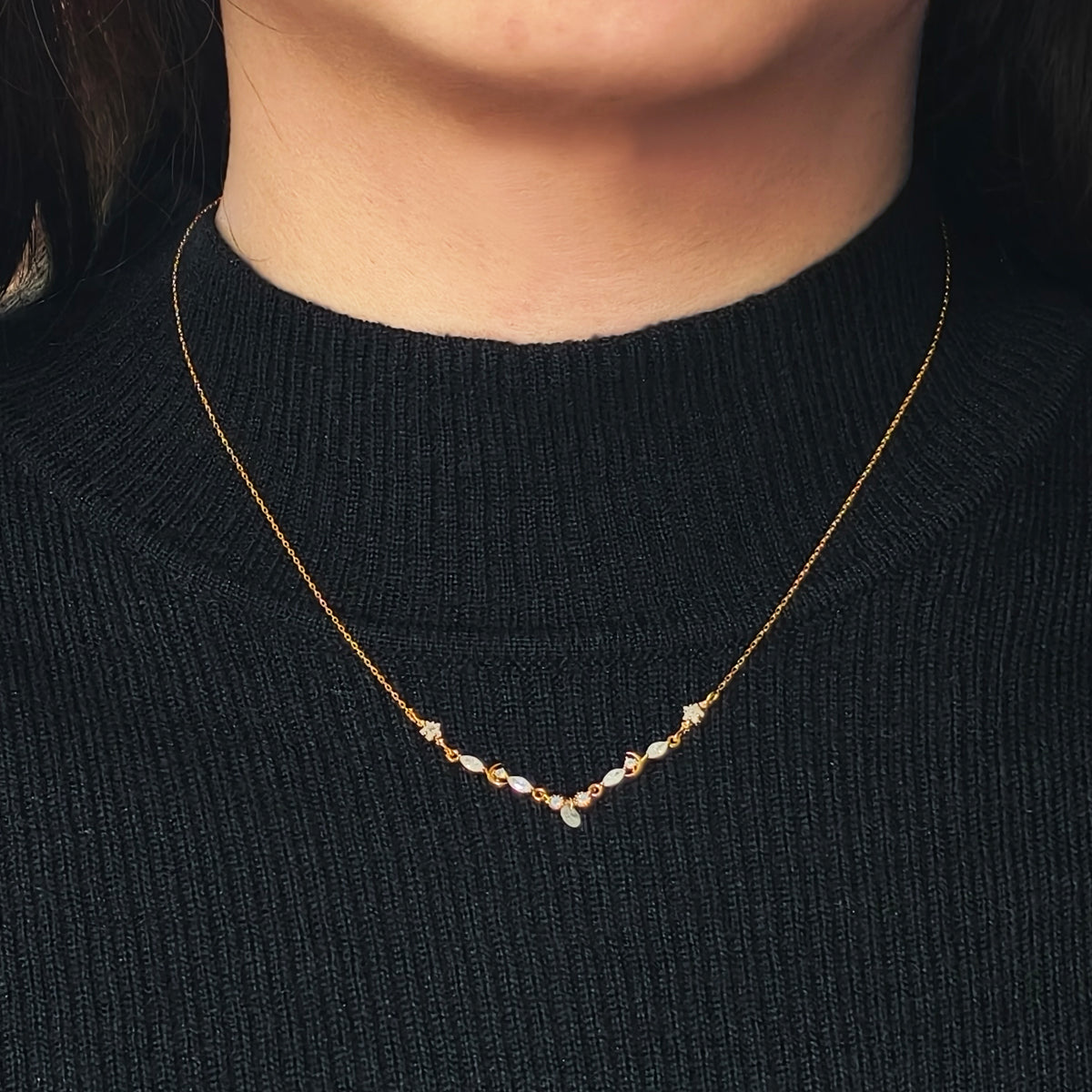 Nature Series 925 Sterling Silver Necklace-Korea