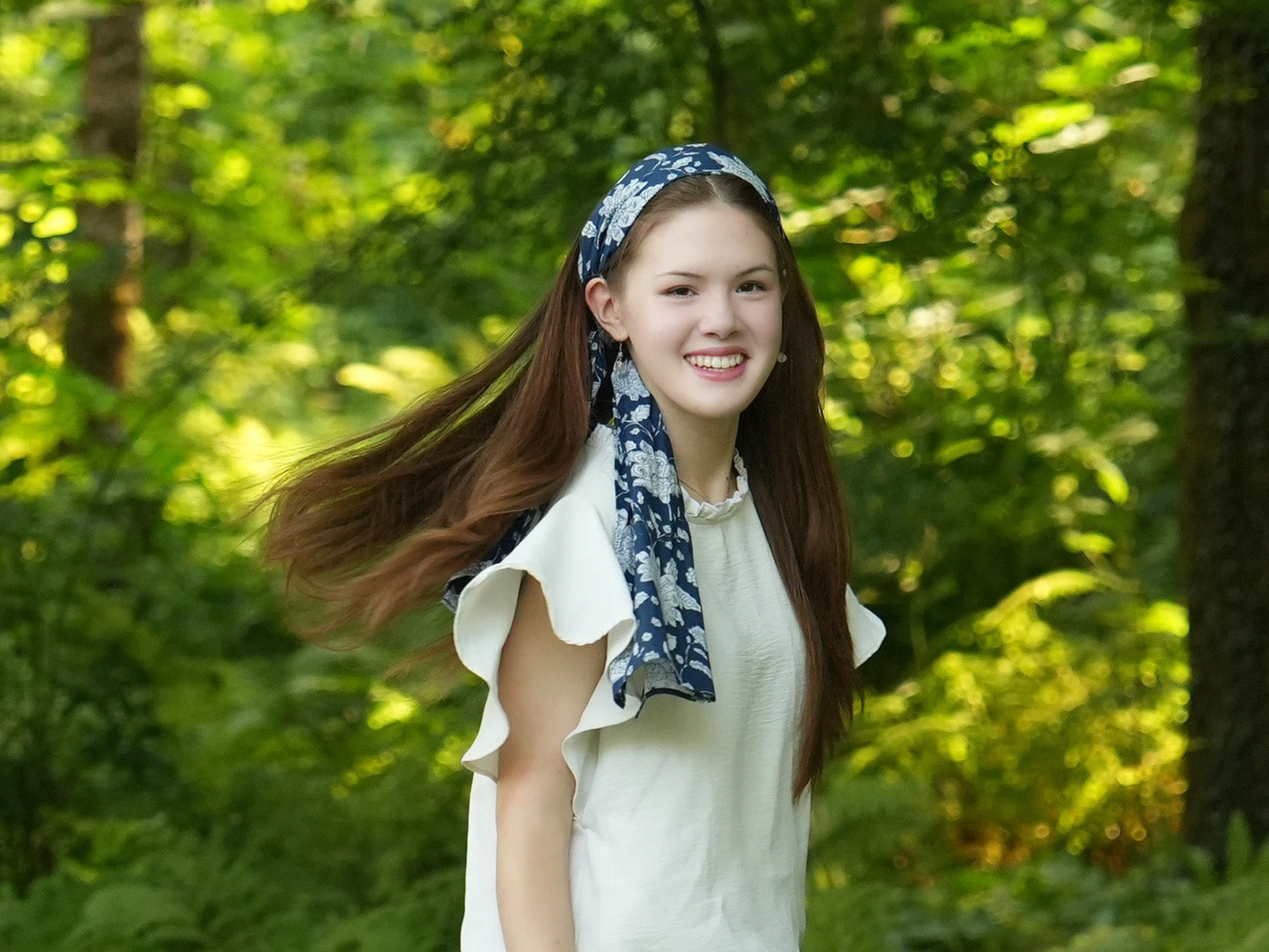 靜謐素雅純棉透感圍巾-日本