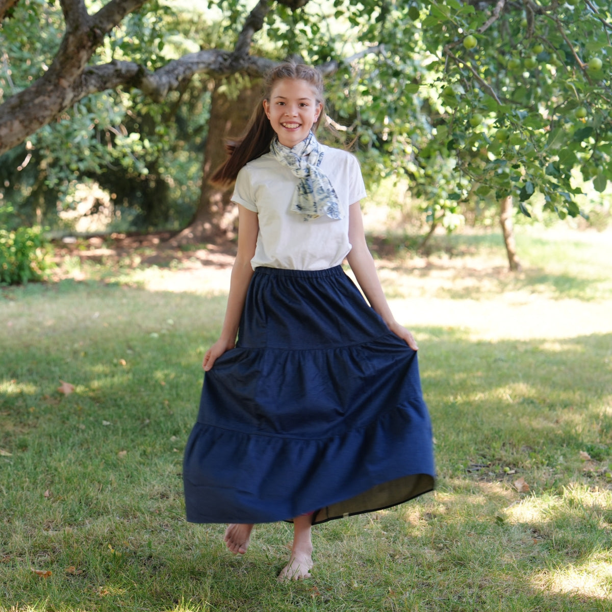 Denim Blue Cake Skirt