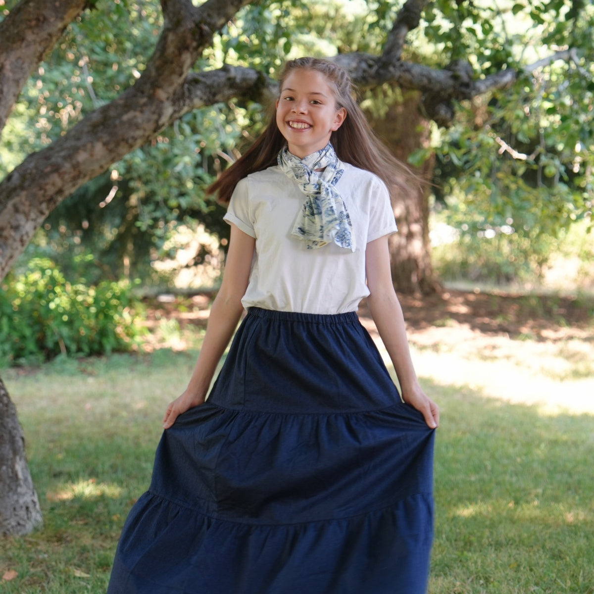 Denim Blue Cake Skirt