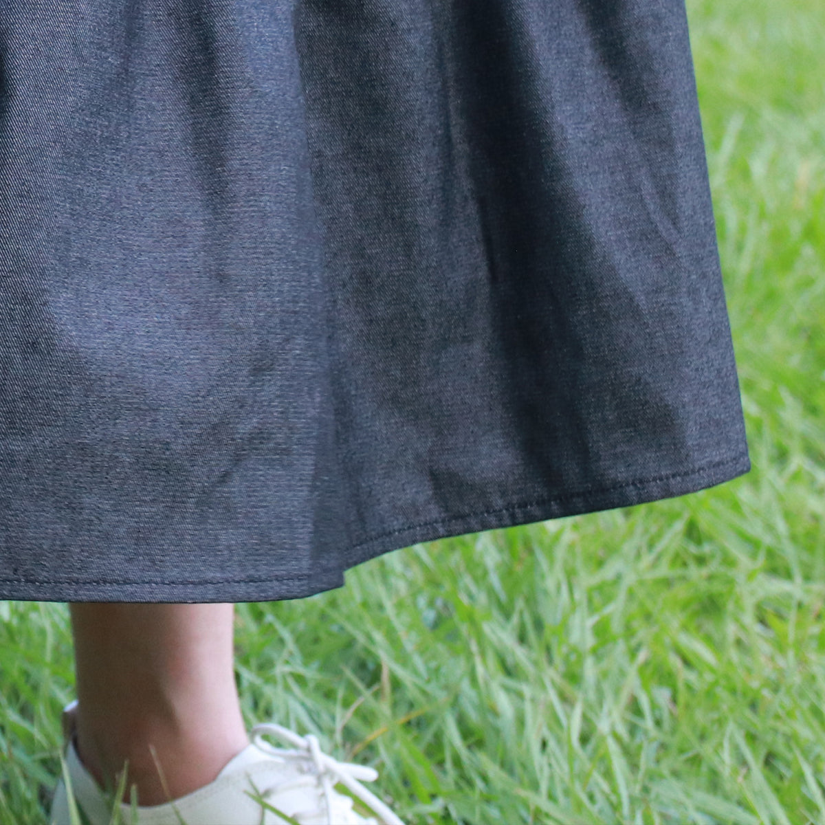 Black Denim Cake Skirt