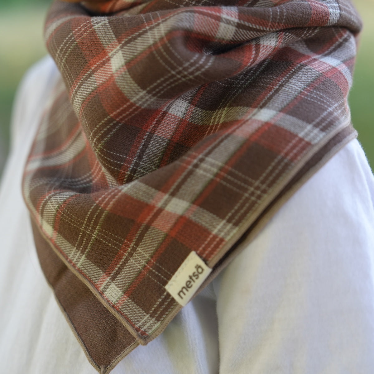 Plaid Gauze Square scarf - Pre-order late September