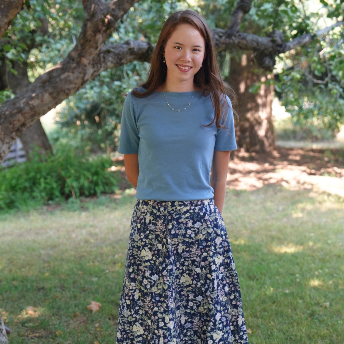 Morning Mist Garden - Four Panel Circle Skirt