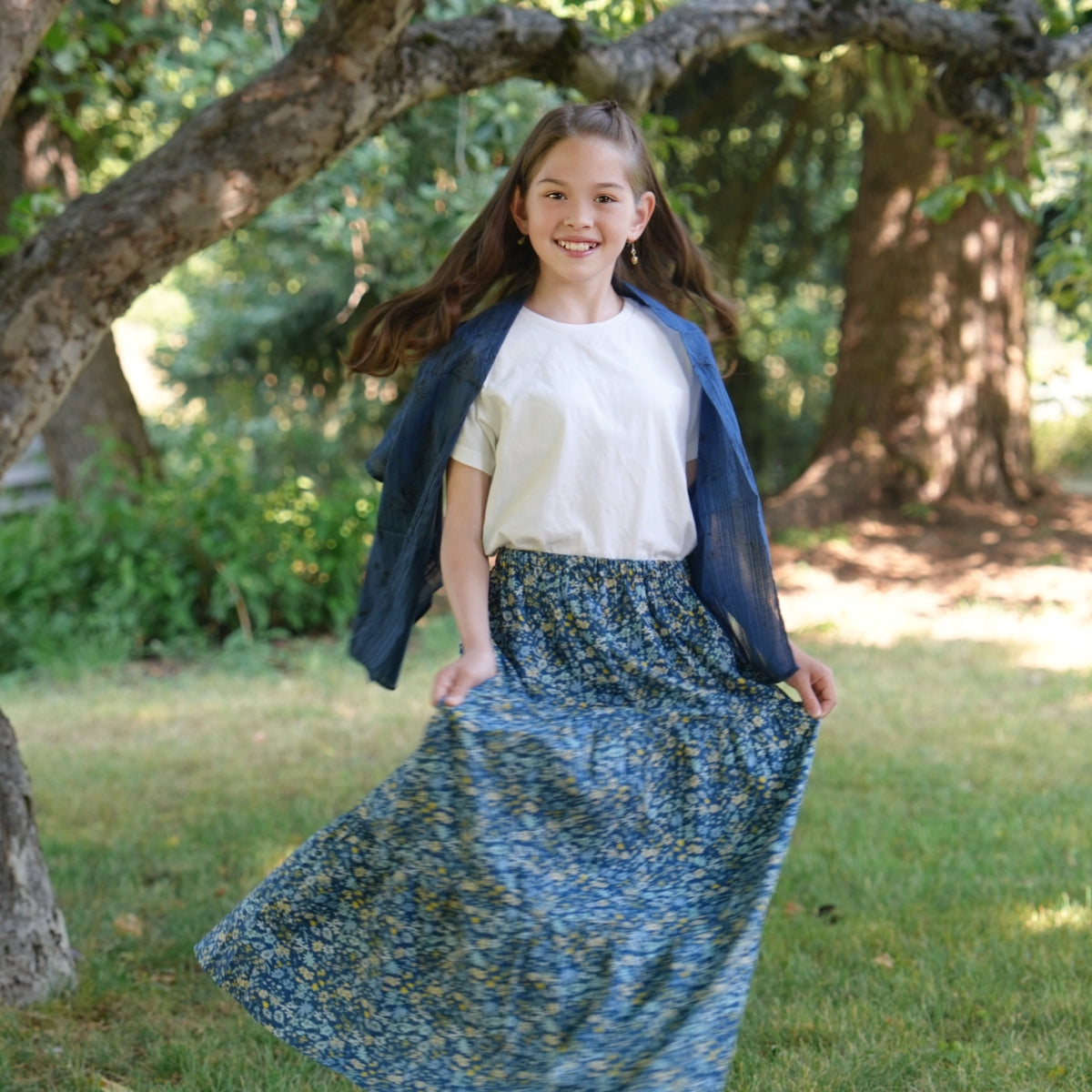 Blue Wilderness Country Cake Skirt