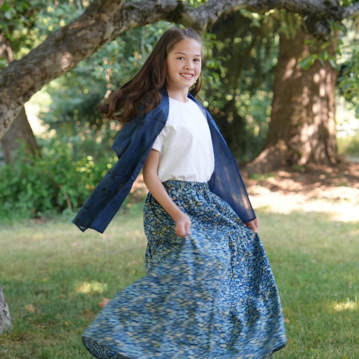 Blue Wilderness Country Cake Skirt