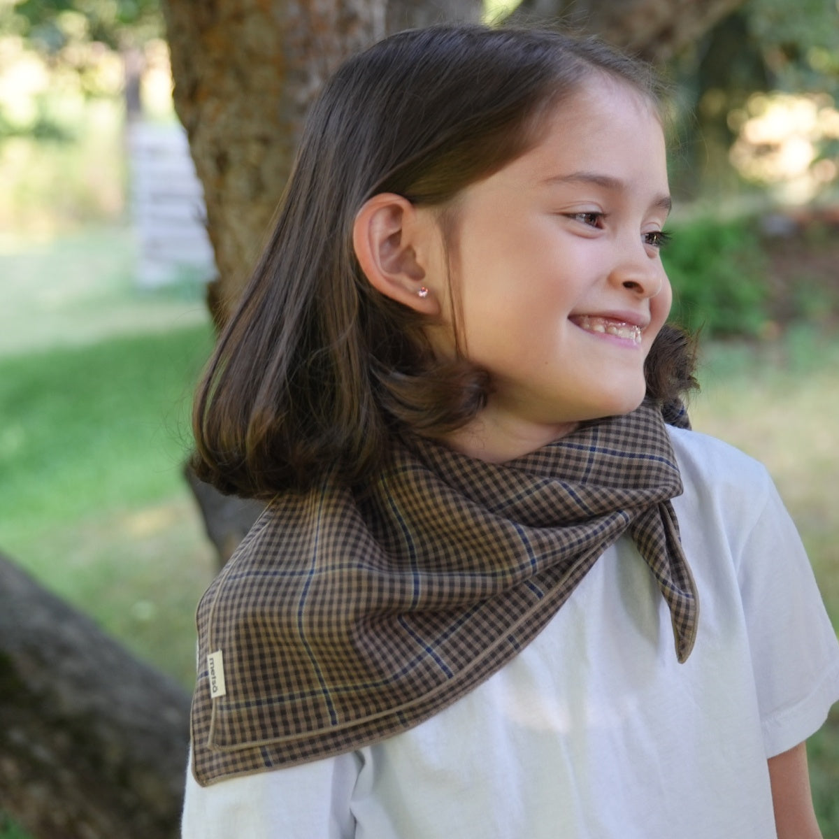Plaid Gauze Square scarf - Pre-order late September