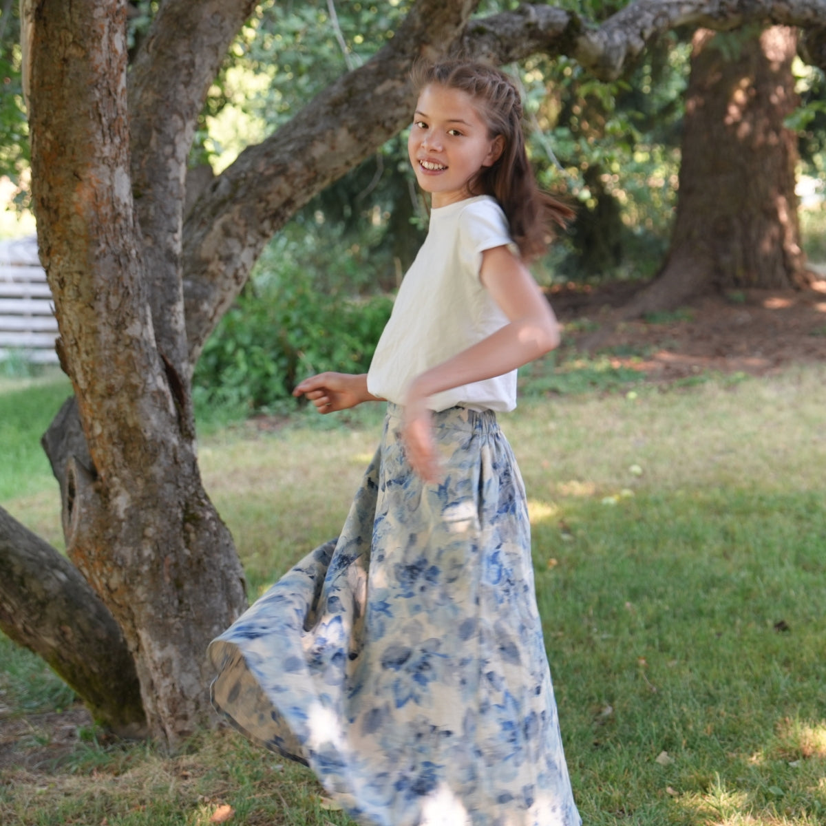 Blended Flowers - Four Panel Circle Skirt