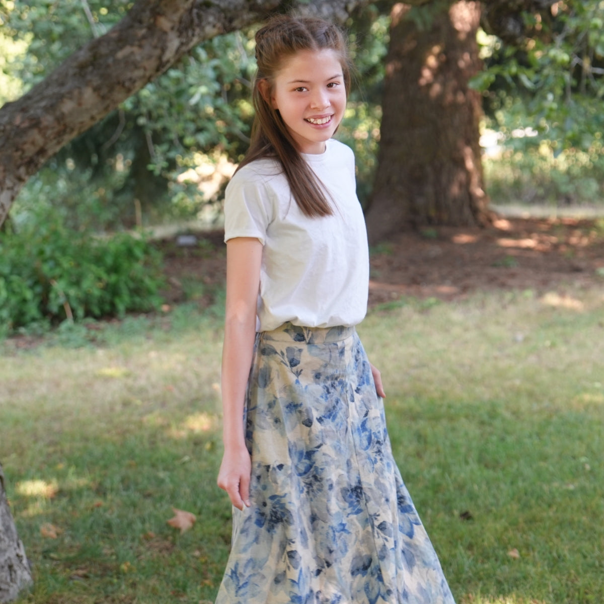 Blended Flowers - Four Panel Circle Skirt