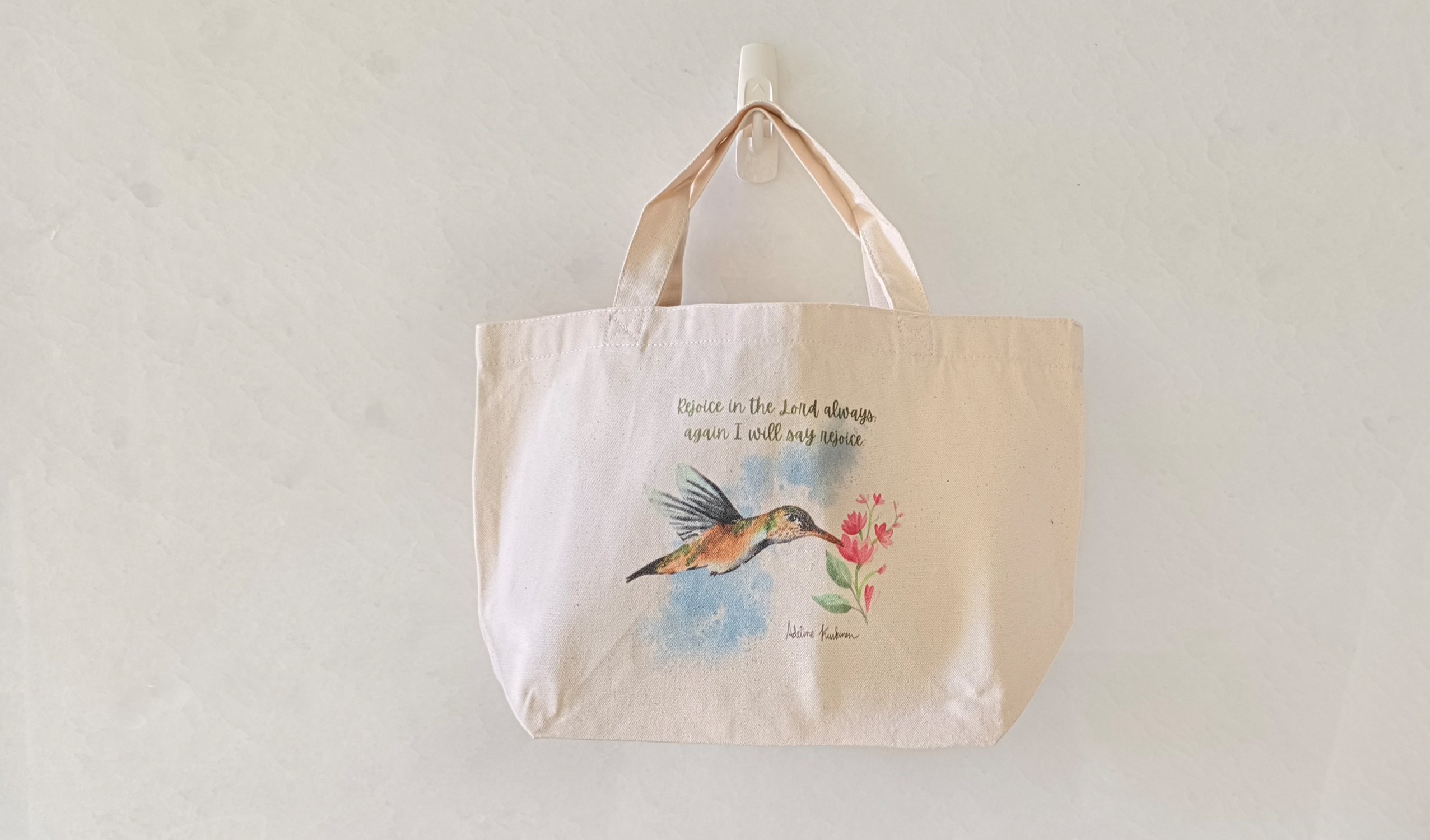 Birds watercolor tote bag eco