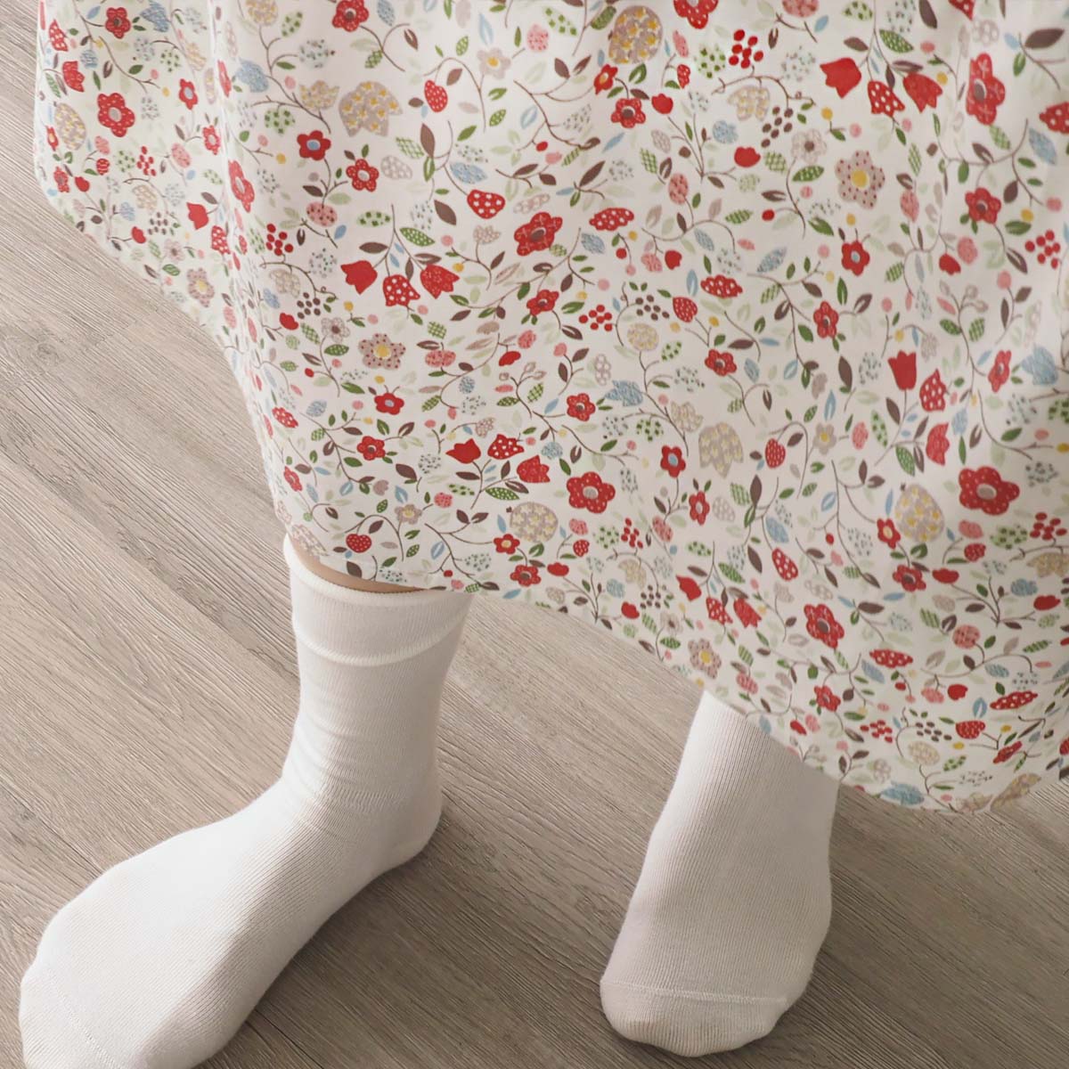 Little Red Floral Handmade Skirt