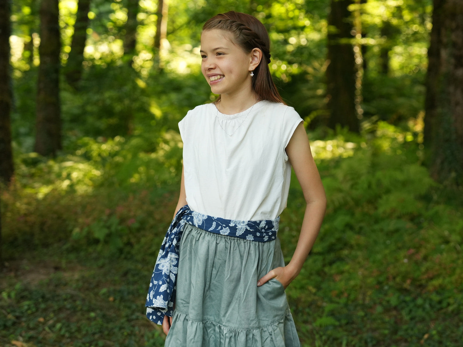 靜謐素雅純棉透感圍巾-日本