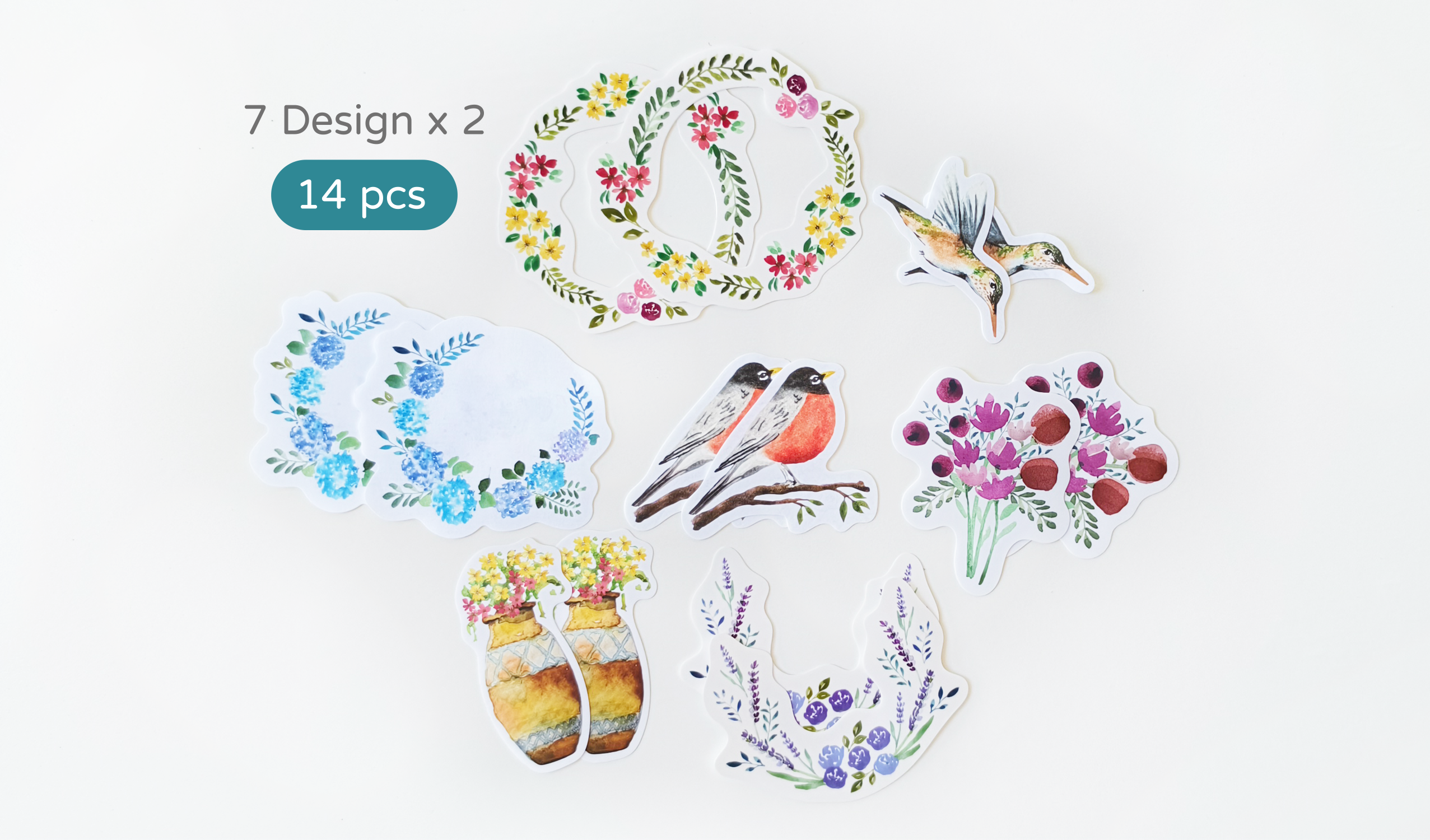 Garden Watercolor Sticker