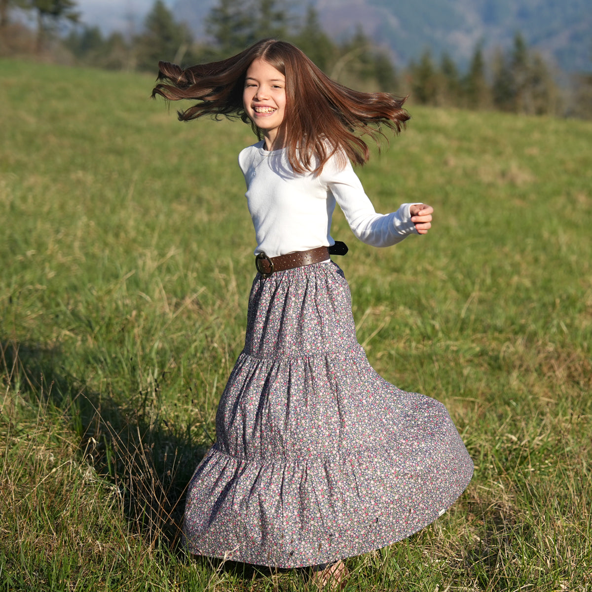 Small Rose Crush Handmade Skirt