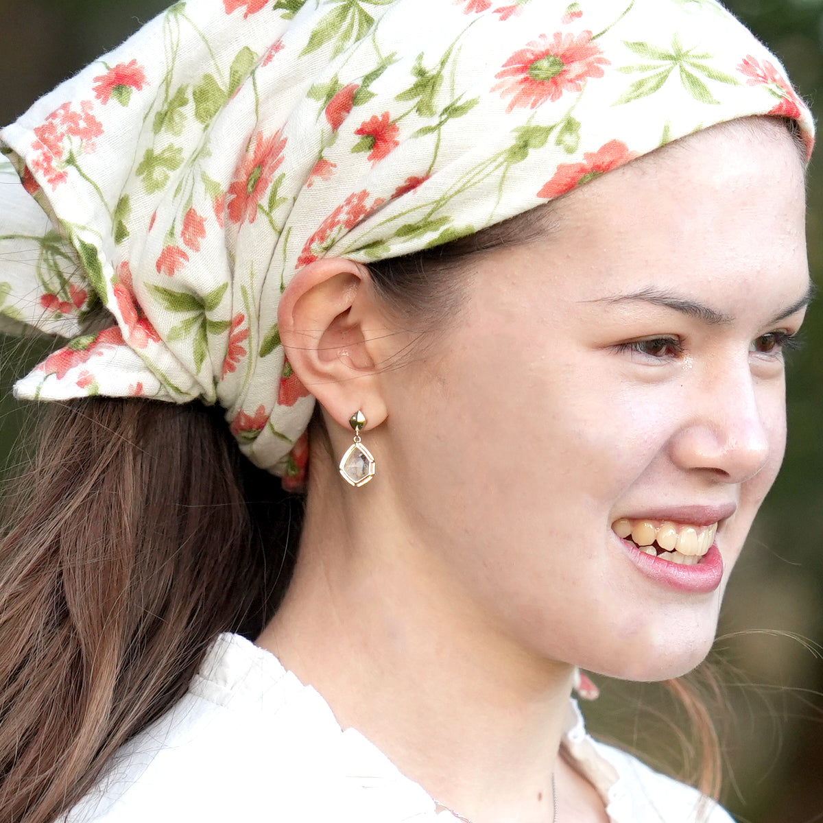 J3 Handmade Sterling Silver Gemstone Earrings-Korea