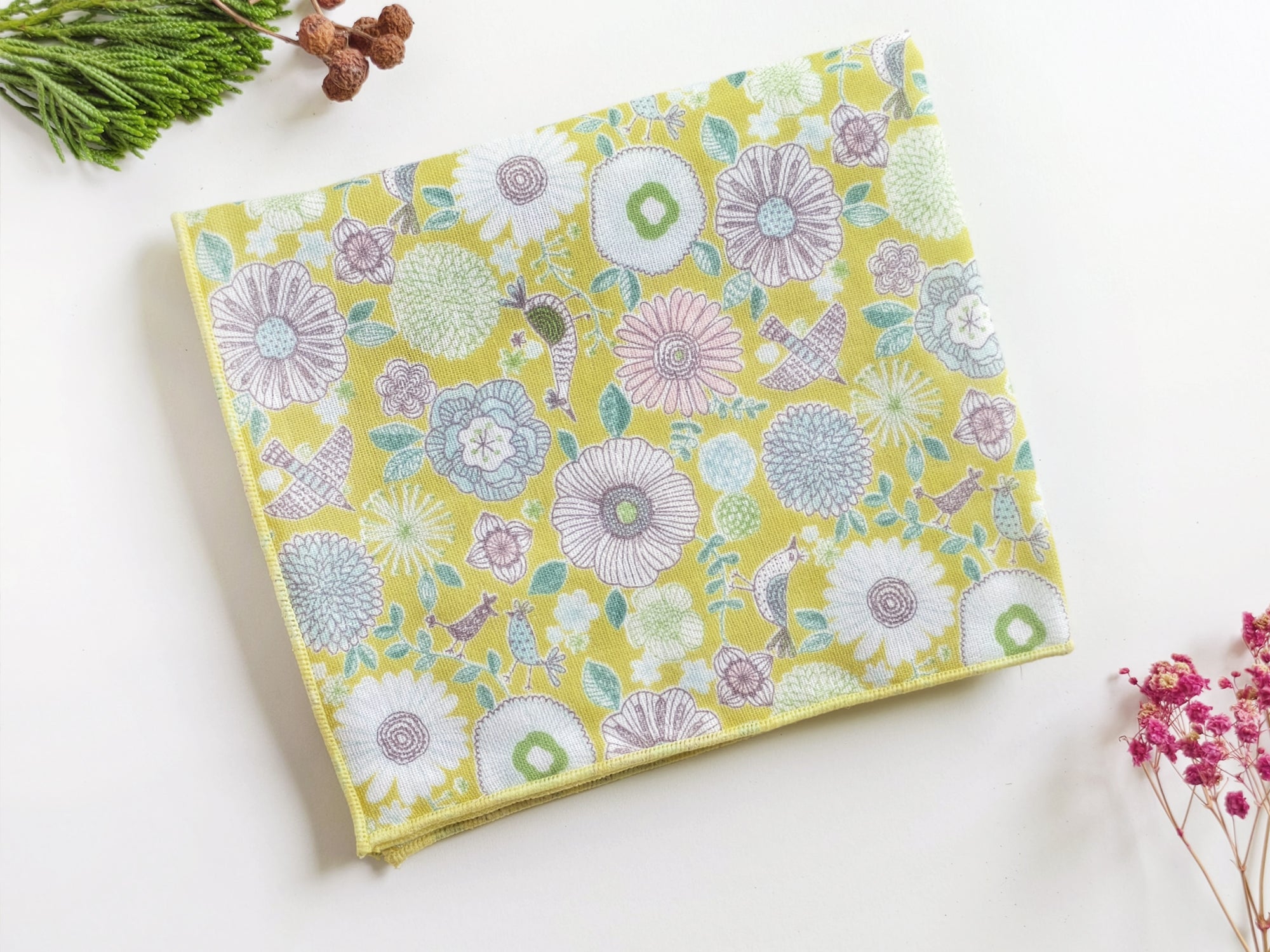 Flower Bird Handkerchief - Japan