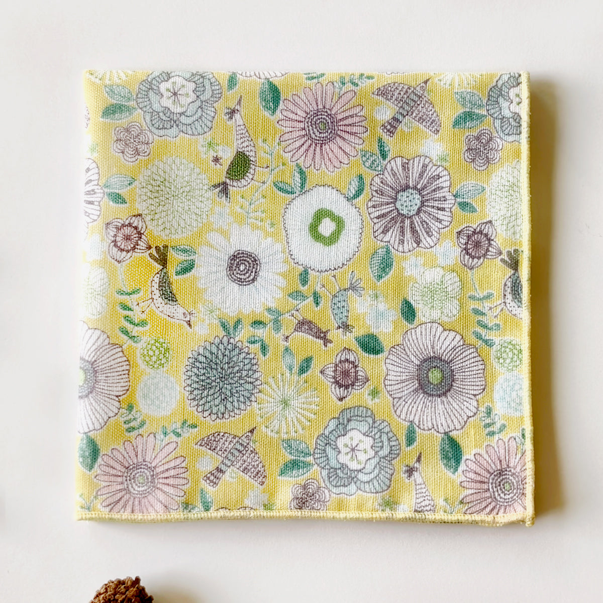 Flower Bird Handkerchief - Japan