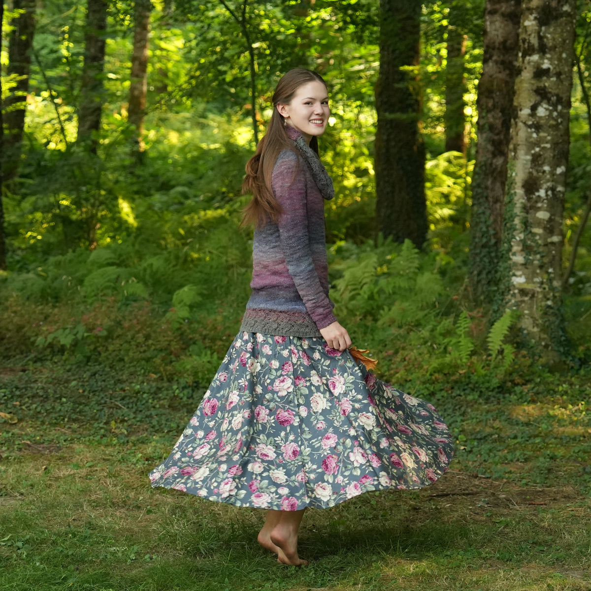 Vintage Rose Thick Circle Skirt