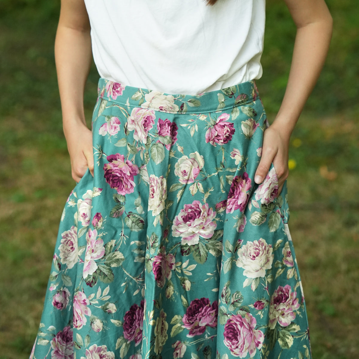 Vintage Rose Thick Circle Skirt