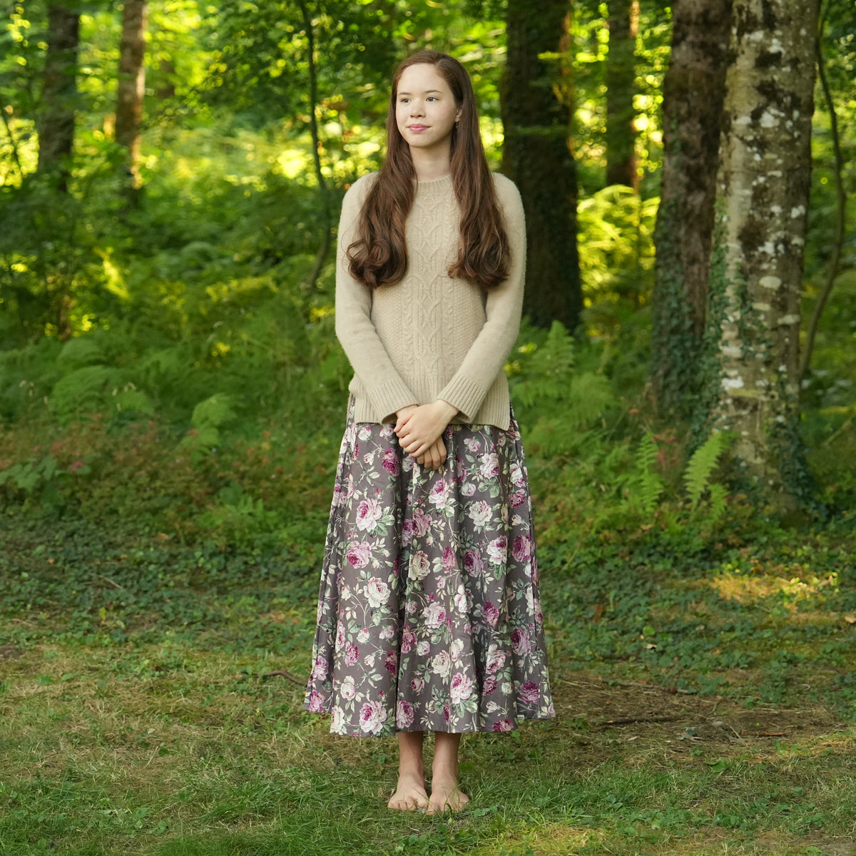 Vintage Rose Thick Circle Skirt