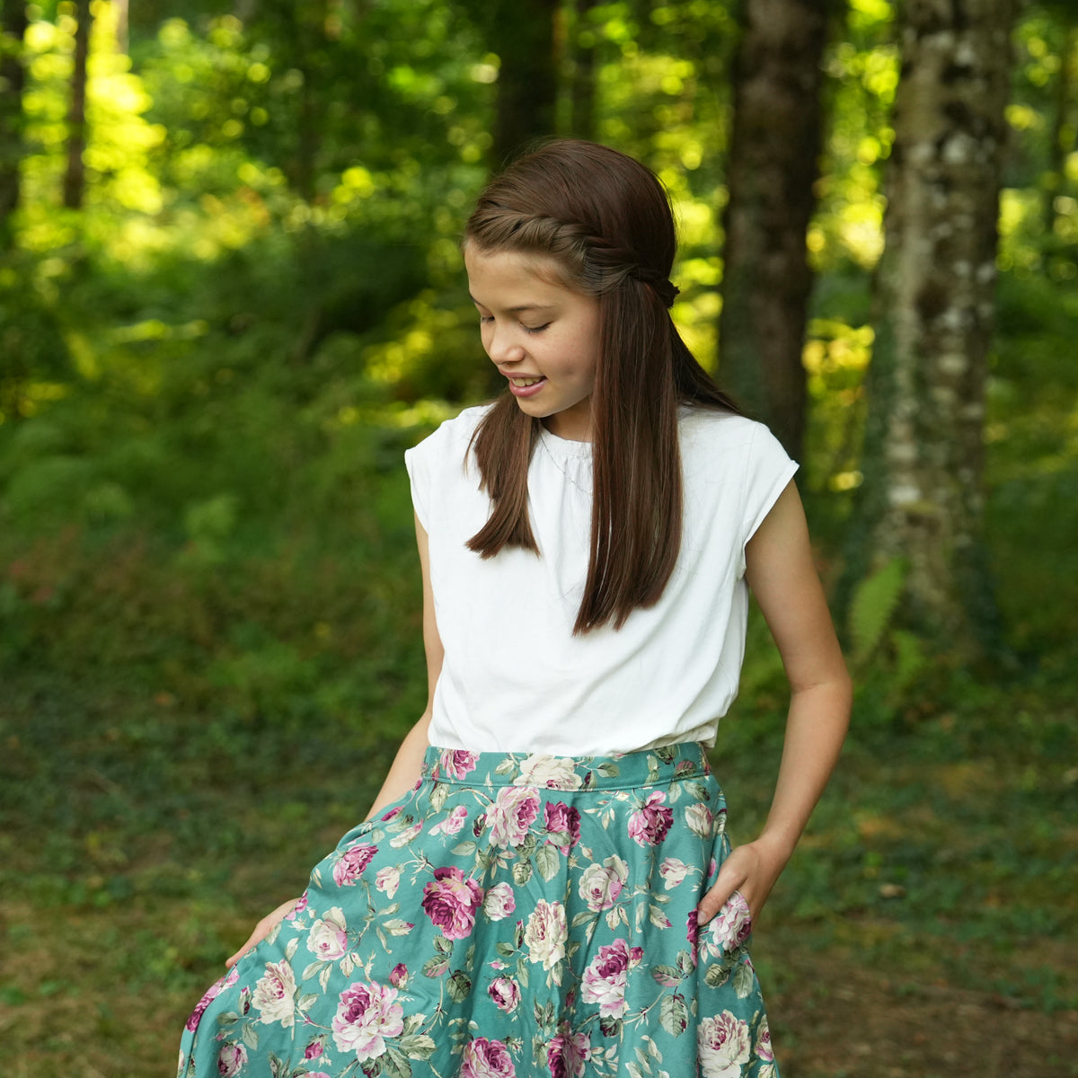 Vintage Rose Thick Circle Skirt