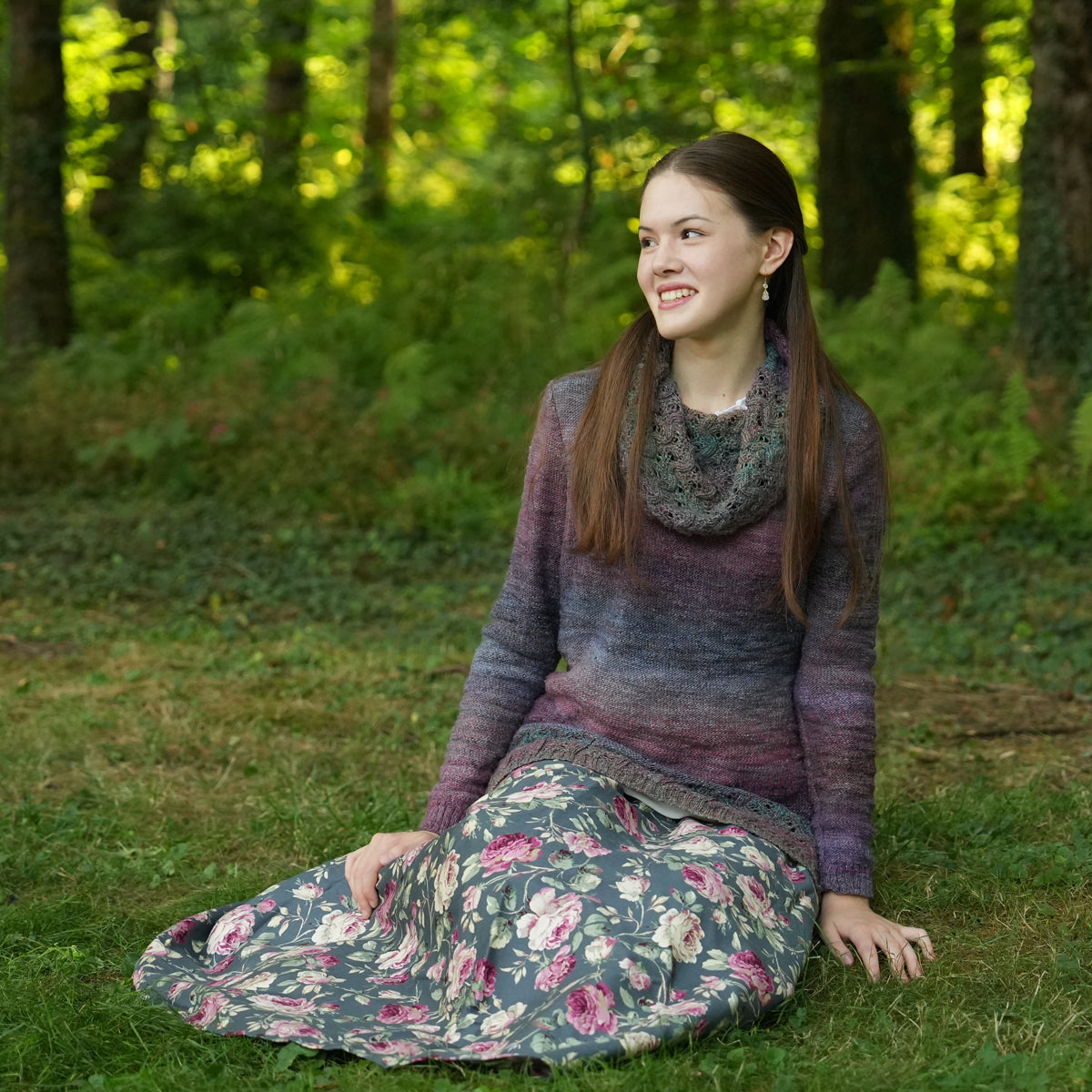Vintage Rose Thick Circle Skirt