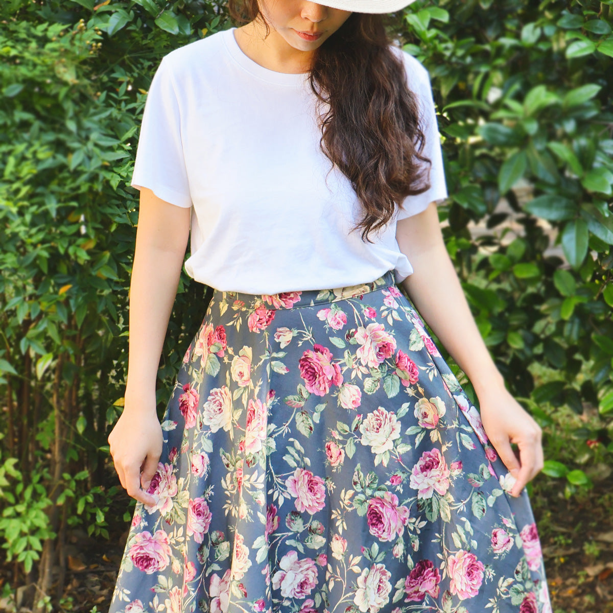 Vintage Rose Thick Circle Skirt