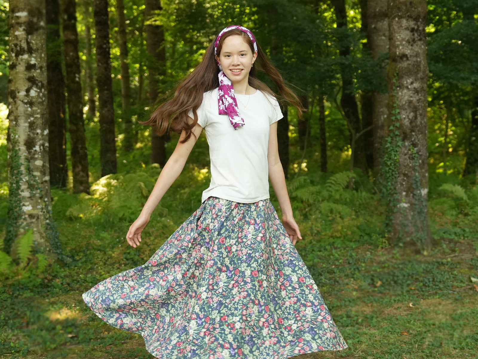 Tulip Forest Lightweight Circle Skirt