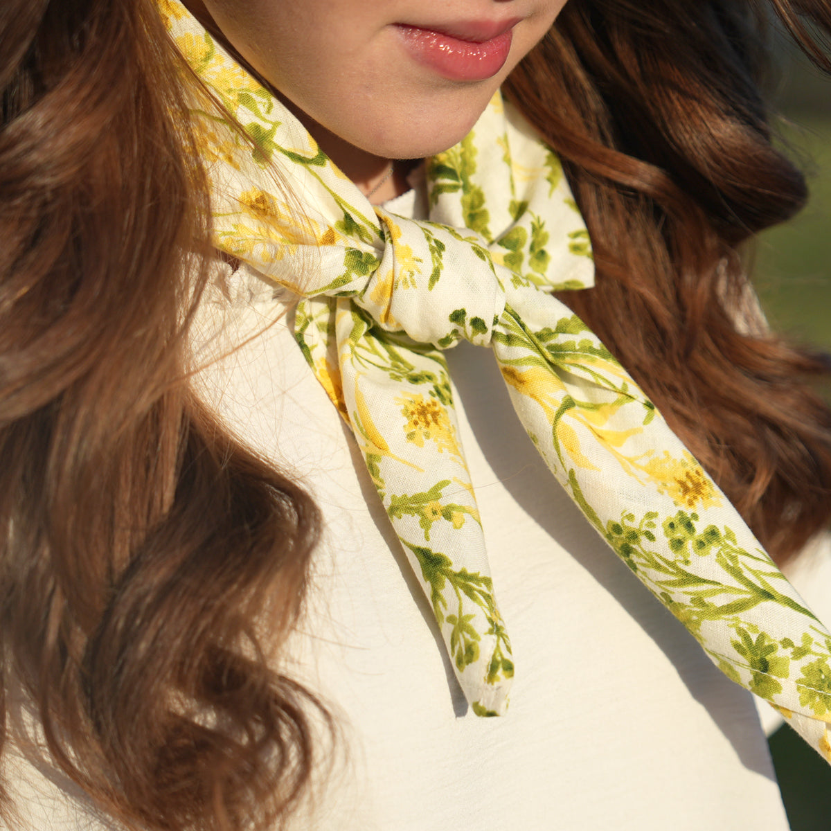 Flora Printed Cotton Scarf - Japan