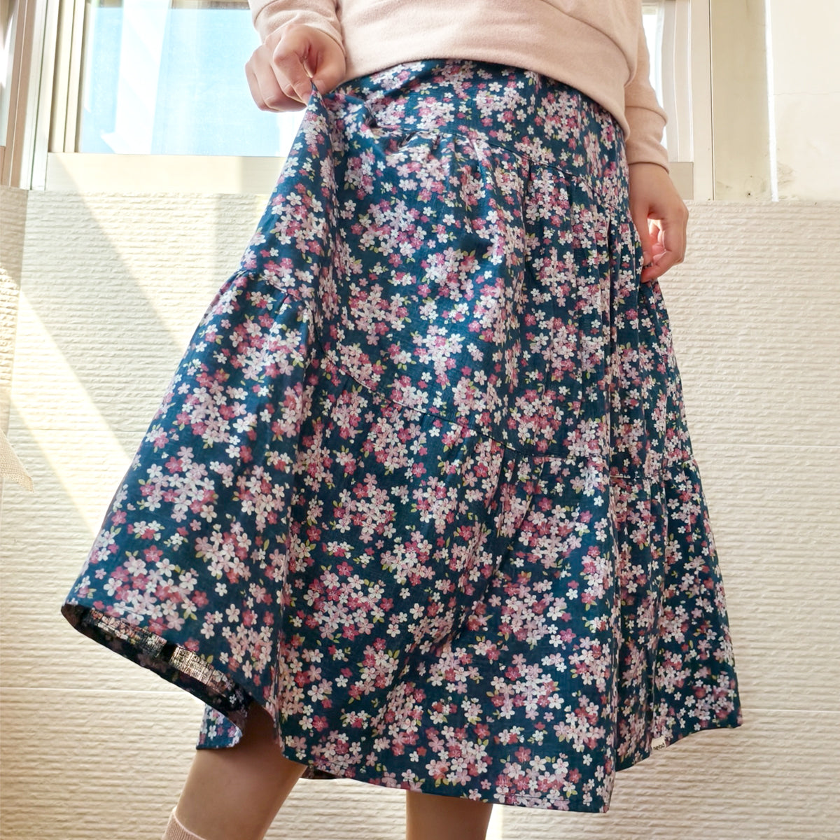 Sakura Blue Handmade Skirt