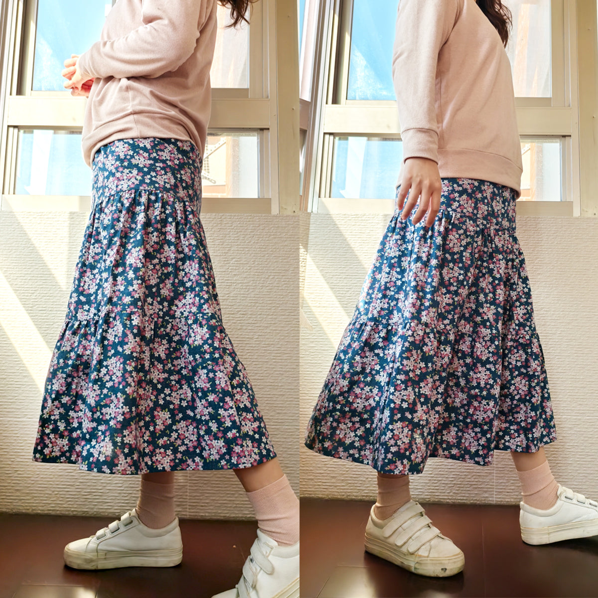 Sakura Blue Handmade Skirt