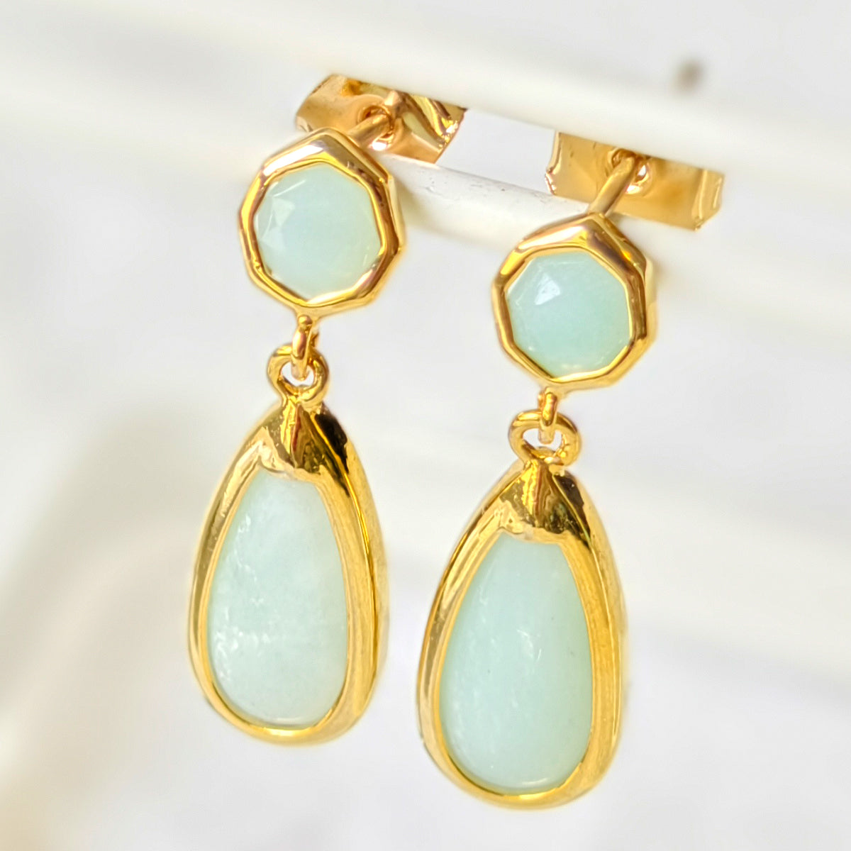 J3 Handmade Sterling Silver Gemstone Earrings-Korea