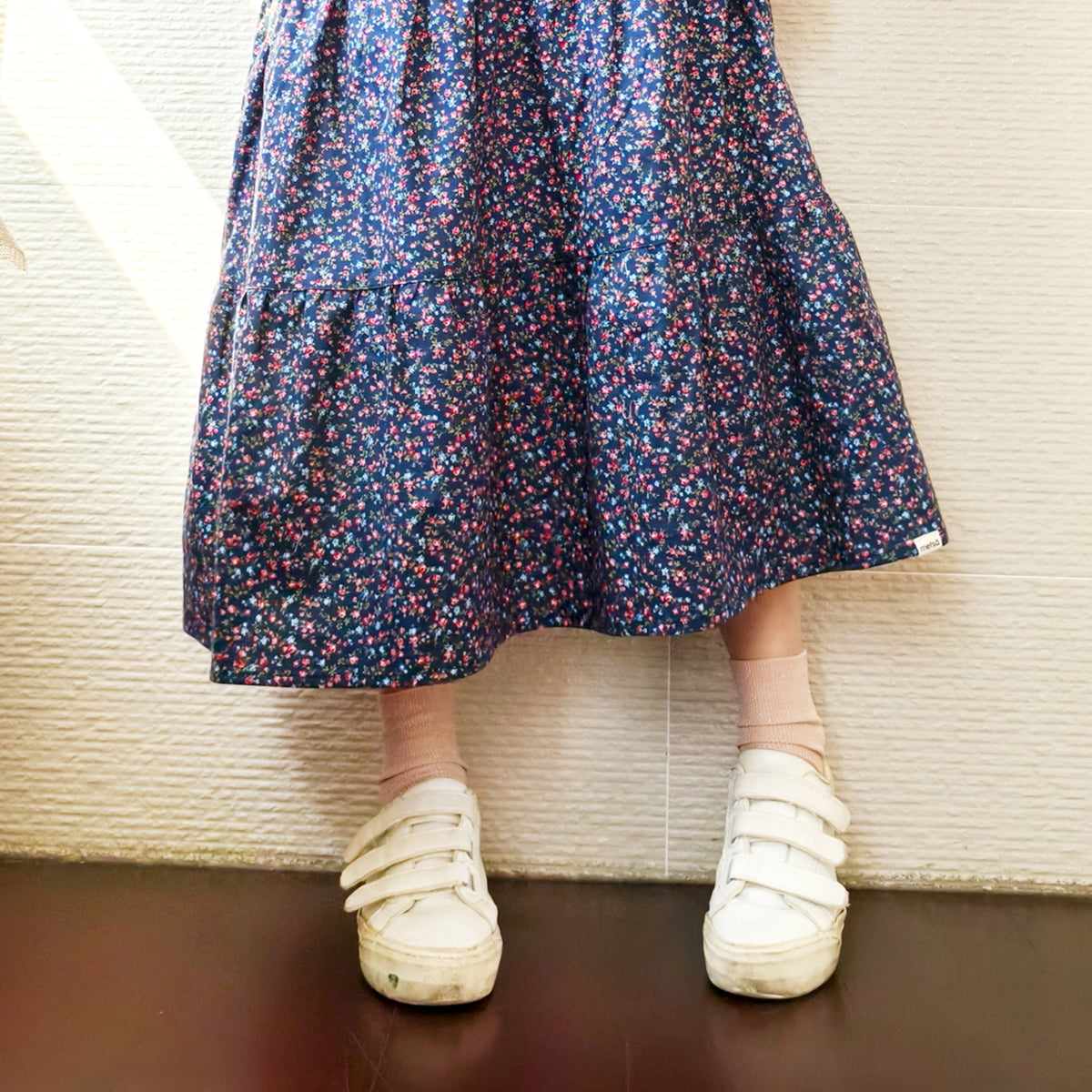 Small Flower Navy Handmade Skirt