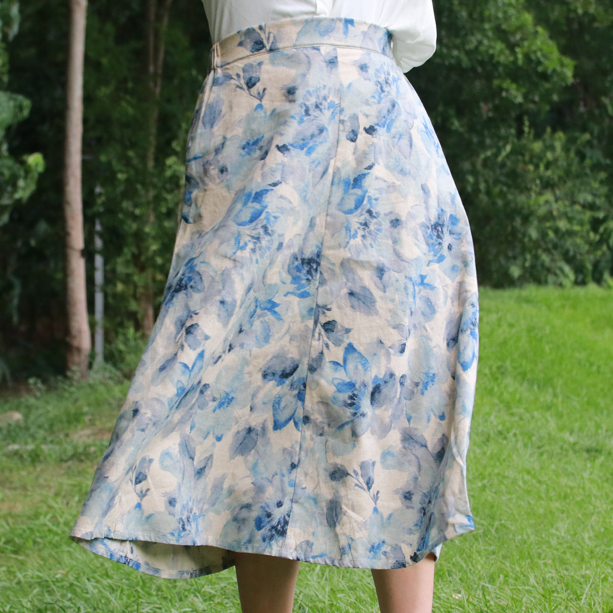 Blended Flowers - Four Panel Circle Skirt
