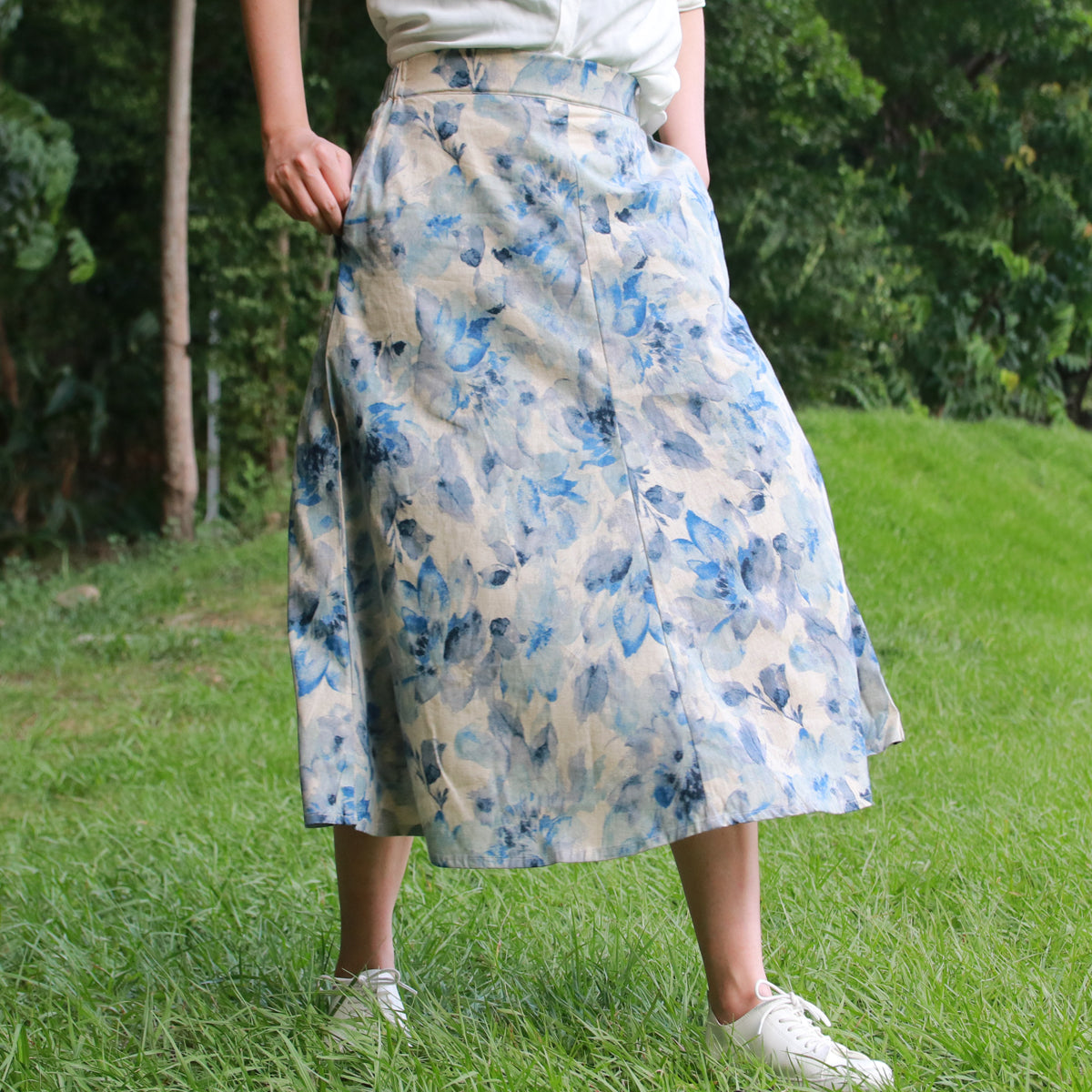 Blended Flowers - Four Panel Circle Skirt