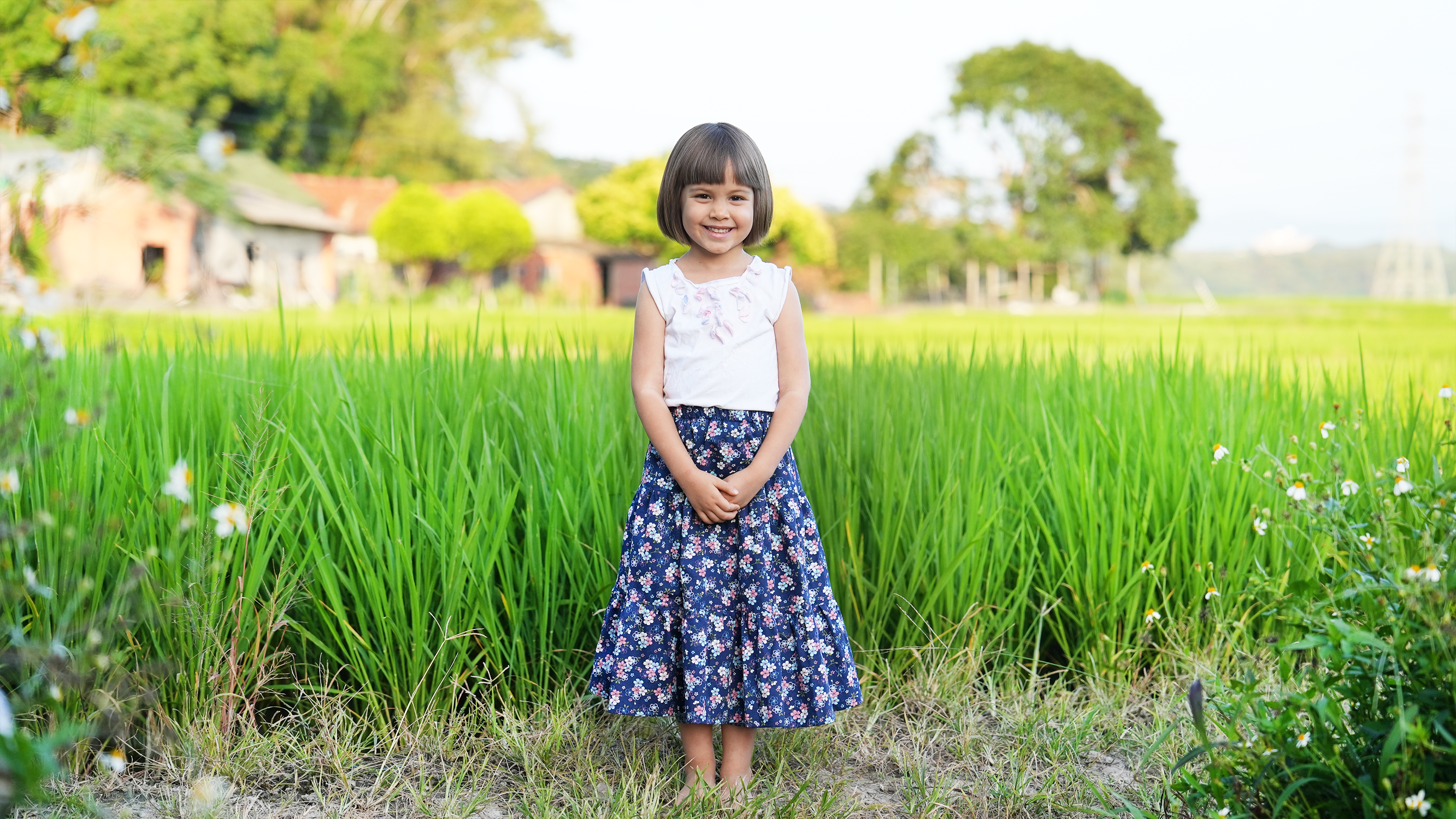 Handmade Floral Skirt (Cool Colors)