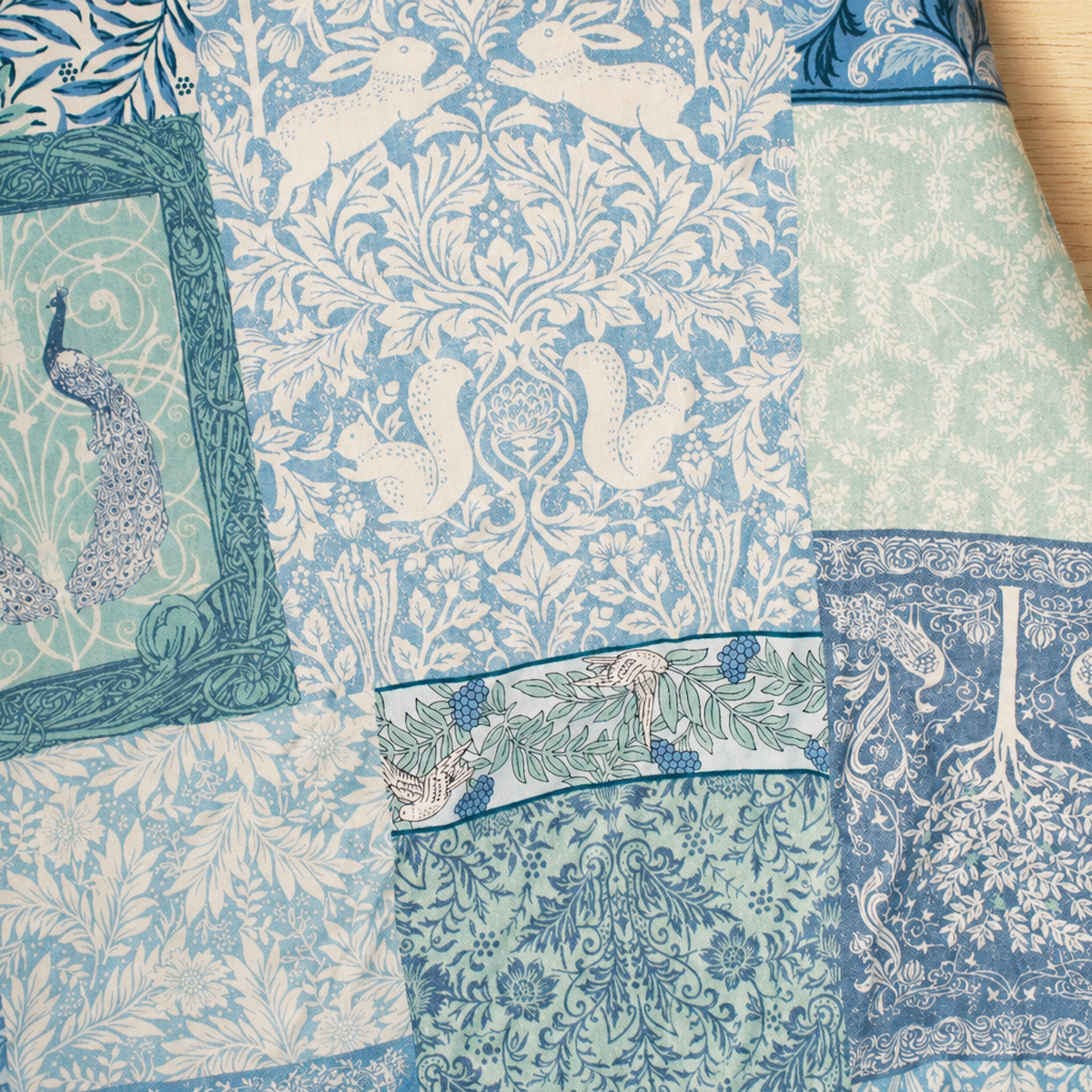 Aqua Blue Patchwork - Four Panel Circle Skirt