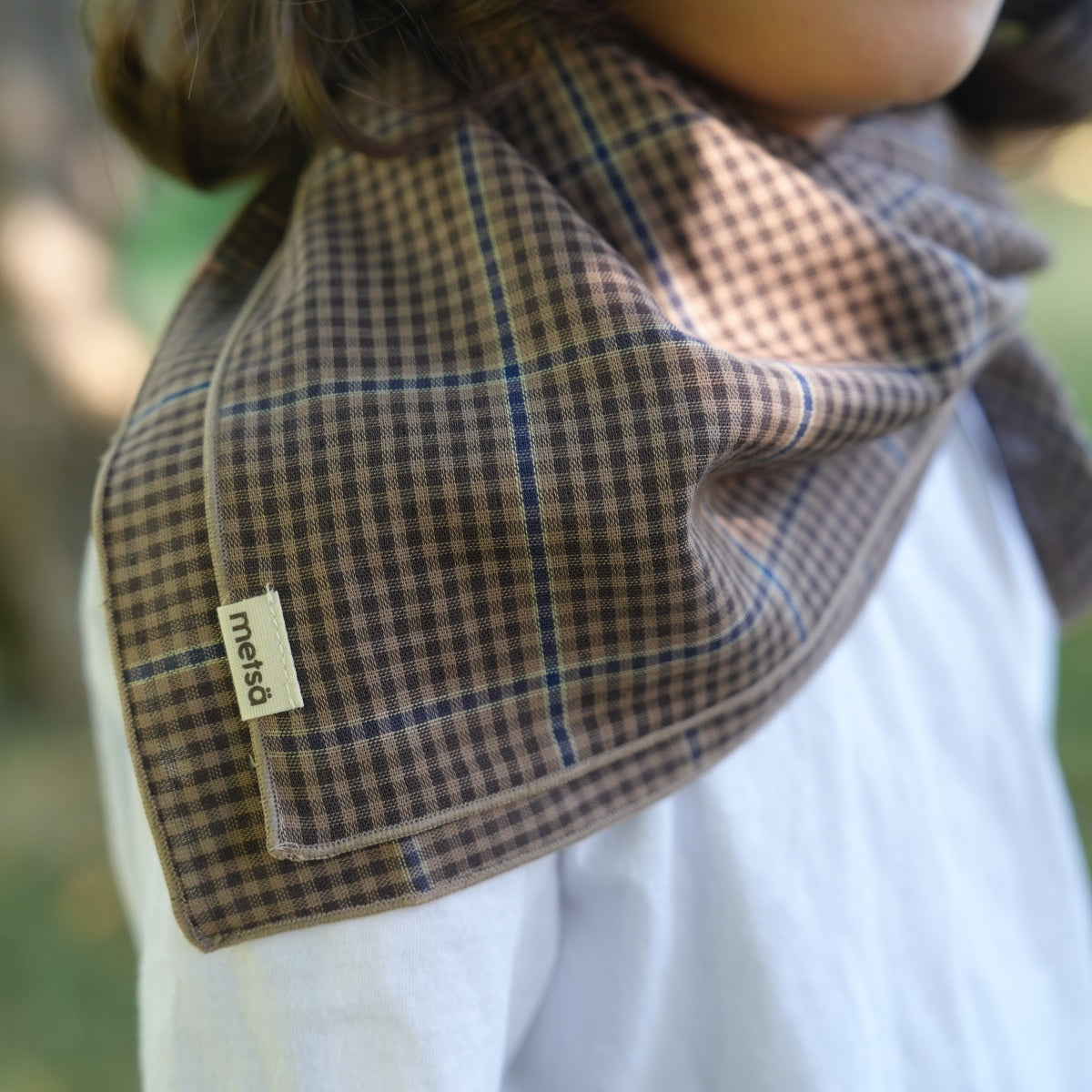 Plaid Gauze Square scarf - Pre-order late September