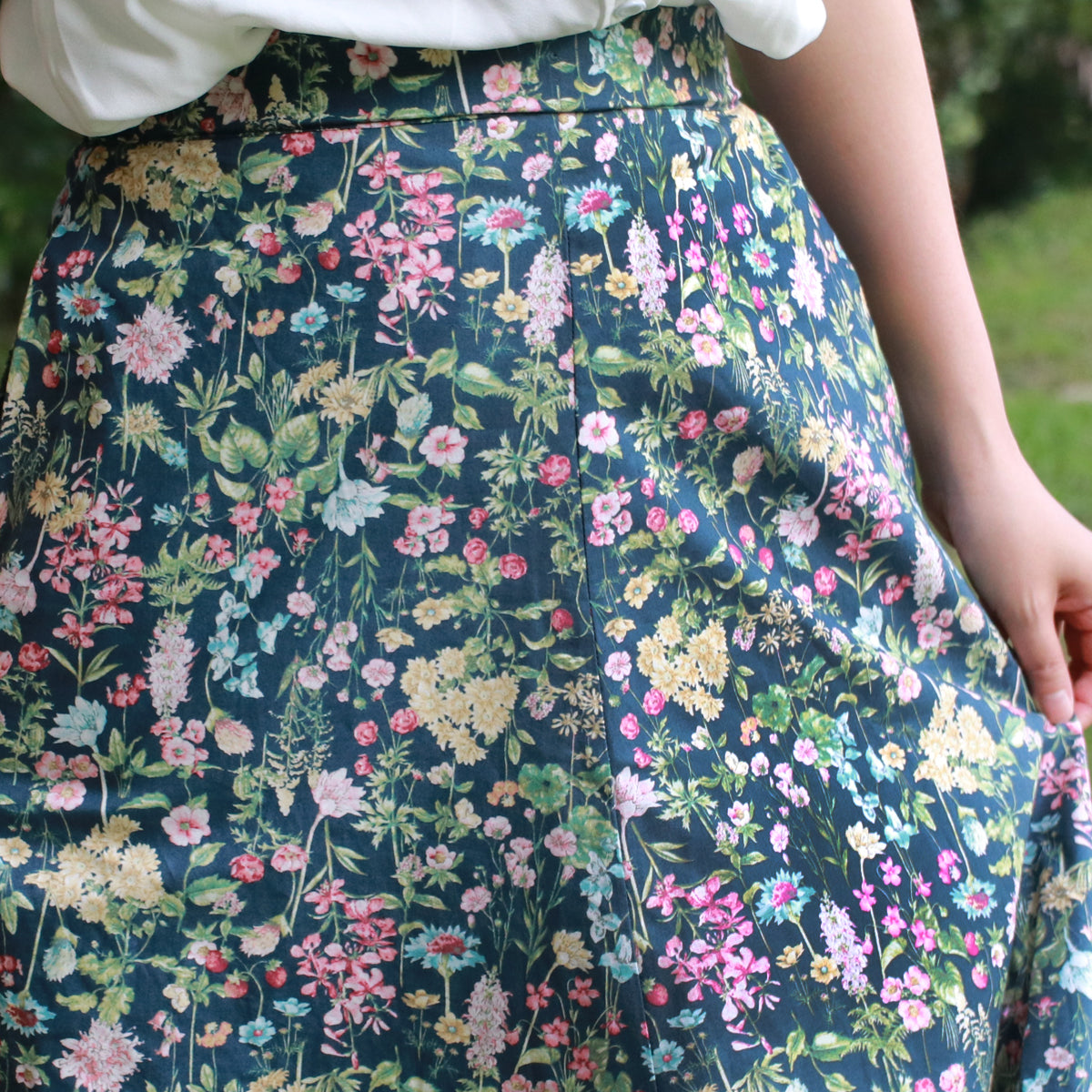 Flowers Amid Greenery - Four Panel Circle Skirt