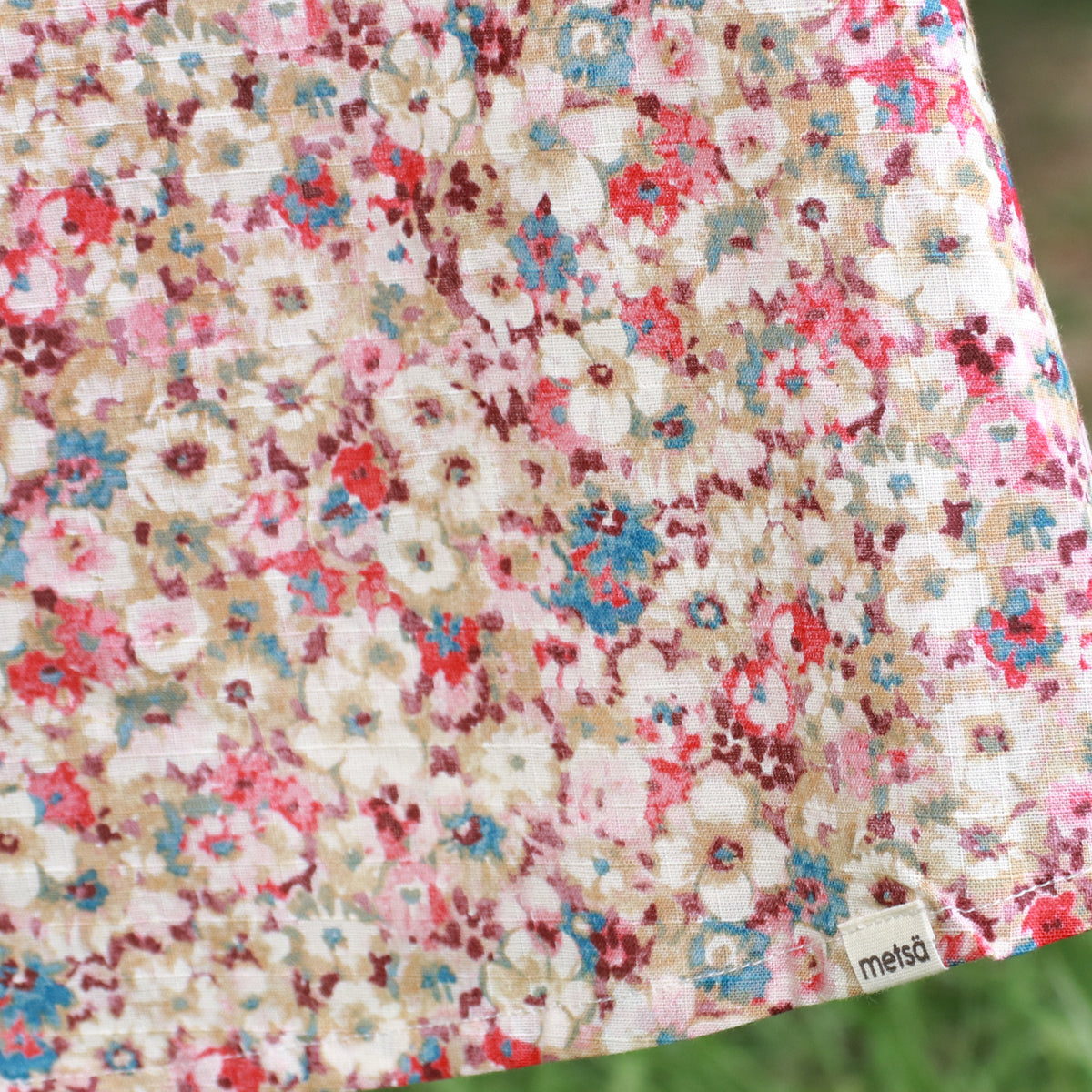 Vintage Pink White Floral- Four Panel Circle Skirt